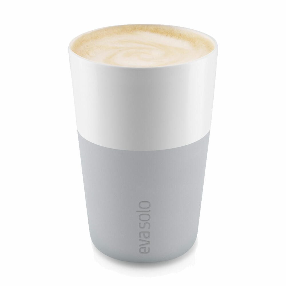 Eva Solo Becher Caffé Latte Marmor Grau 360 ml 2er Set, Porzellan
