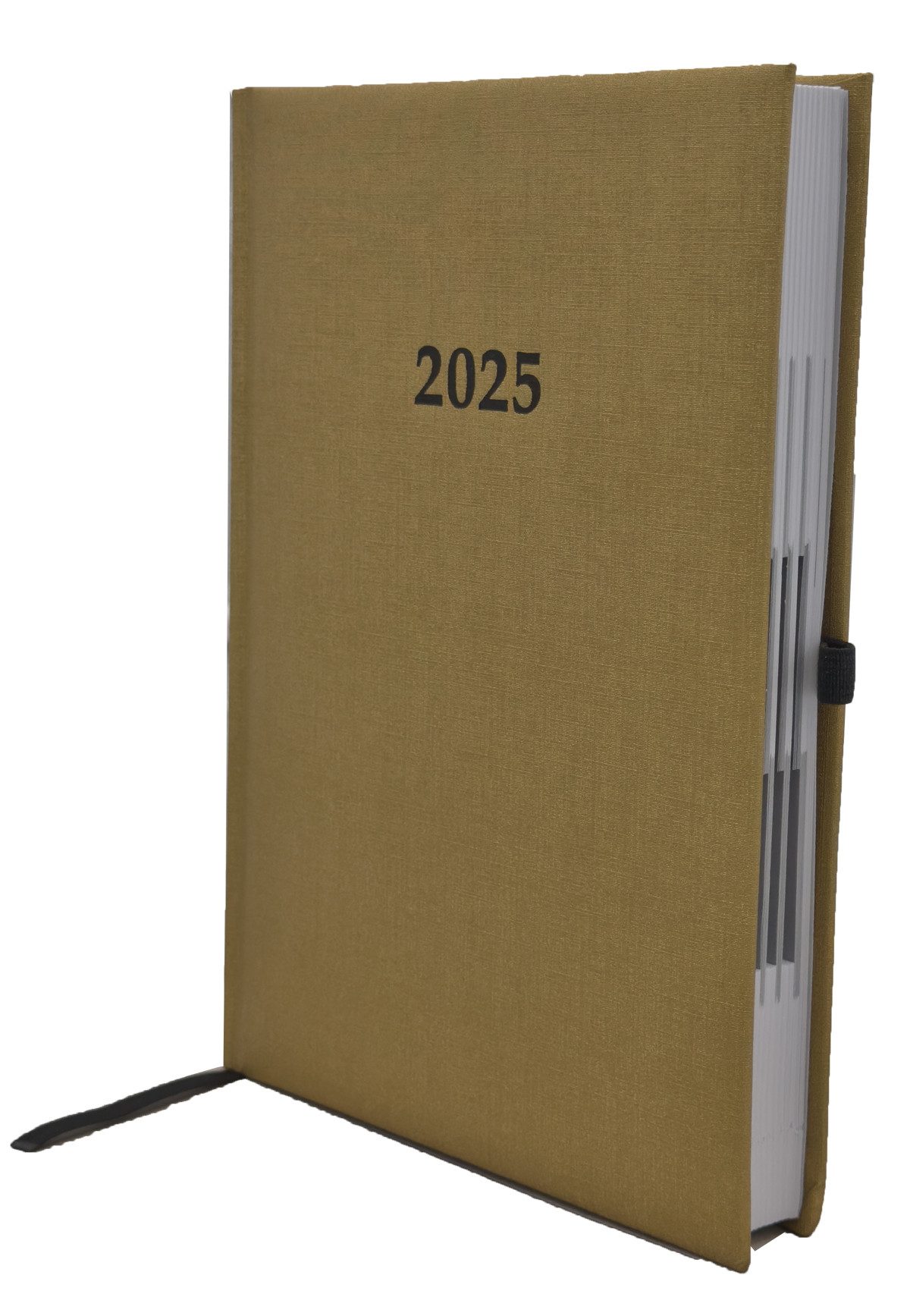 ADINA Buchkalender 2025 ADINA Buchkalender Chefplaner A5 gold-metallic 1 Tag 1 Seite