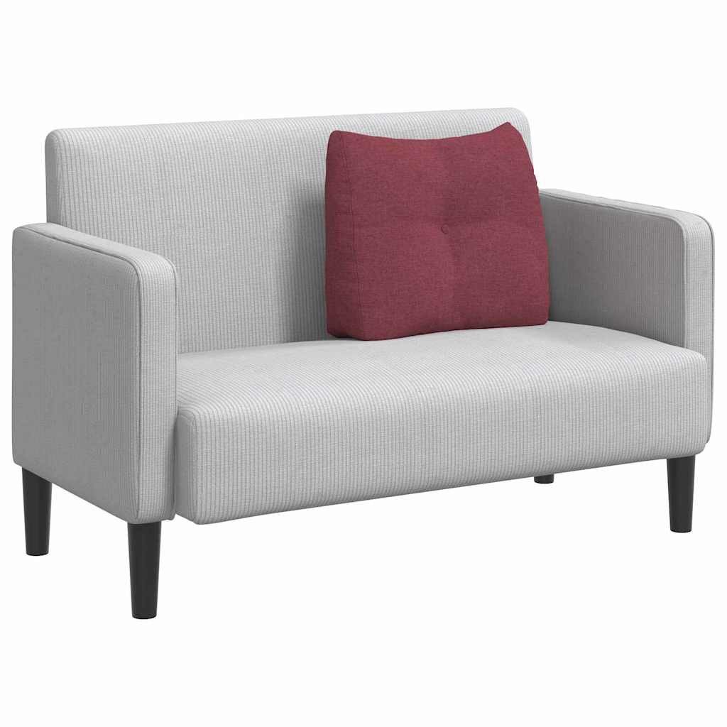 vidaXL Rückenkissen Rücken Kissen Weinrot 60 x 24 x 50 cm Stoff, 1-tlg.