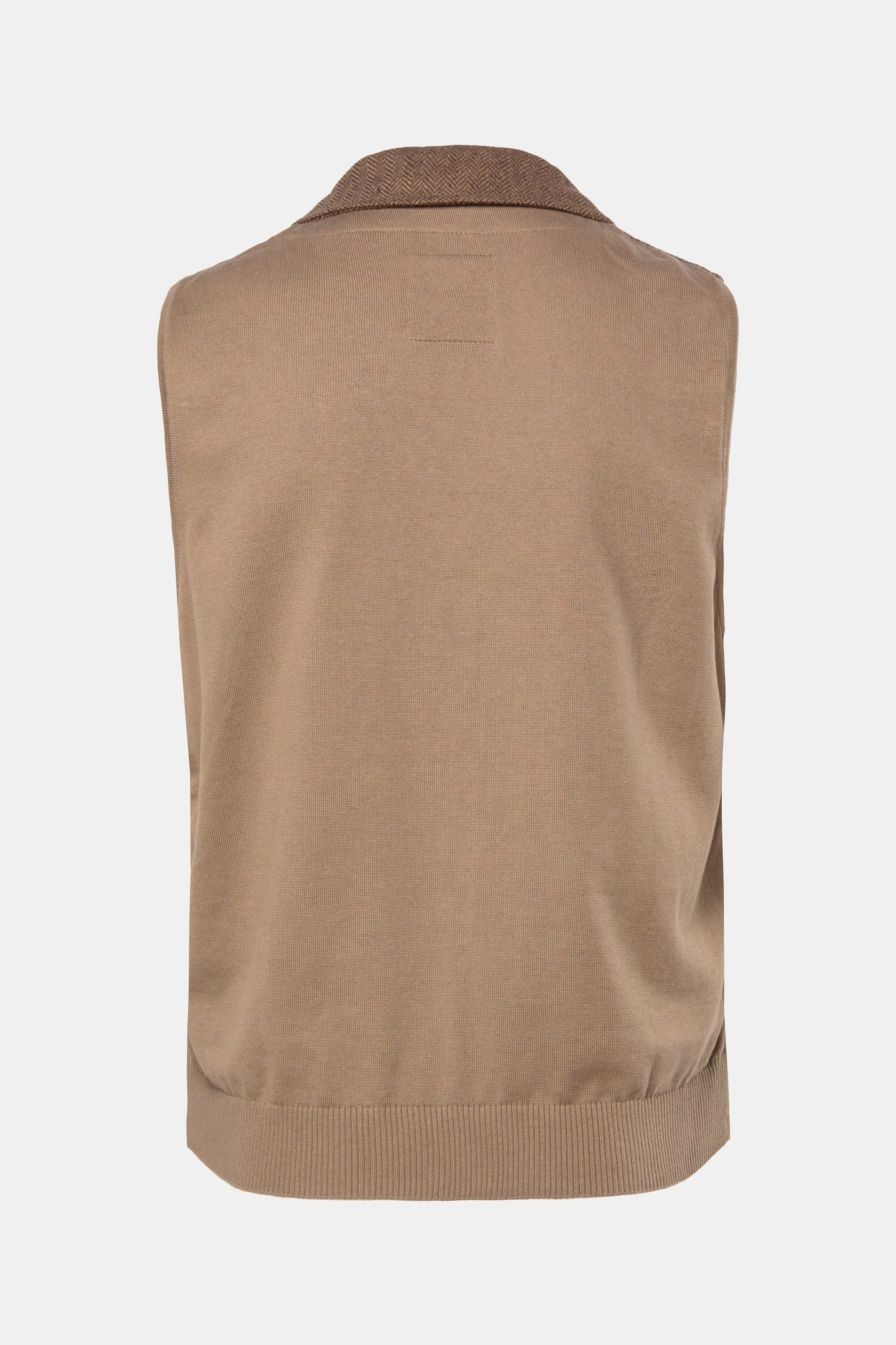 JP1880 Steppweste Tweed-Weste FLEXNAMIC® Herringbone-Tweed