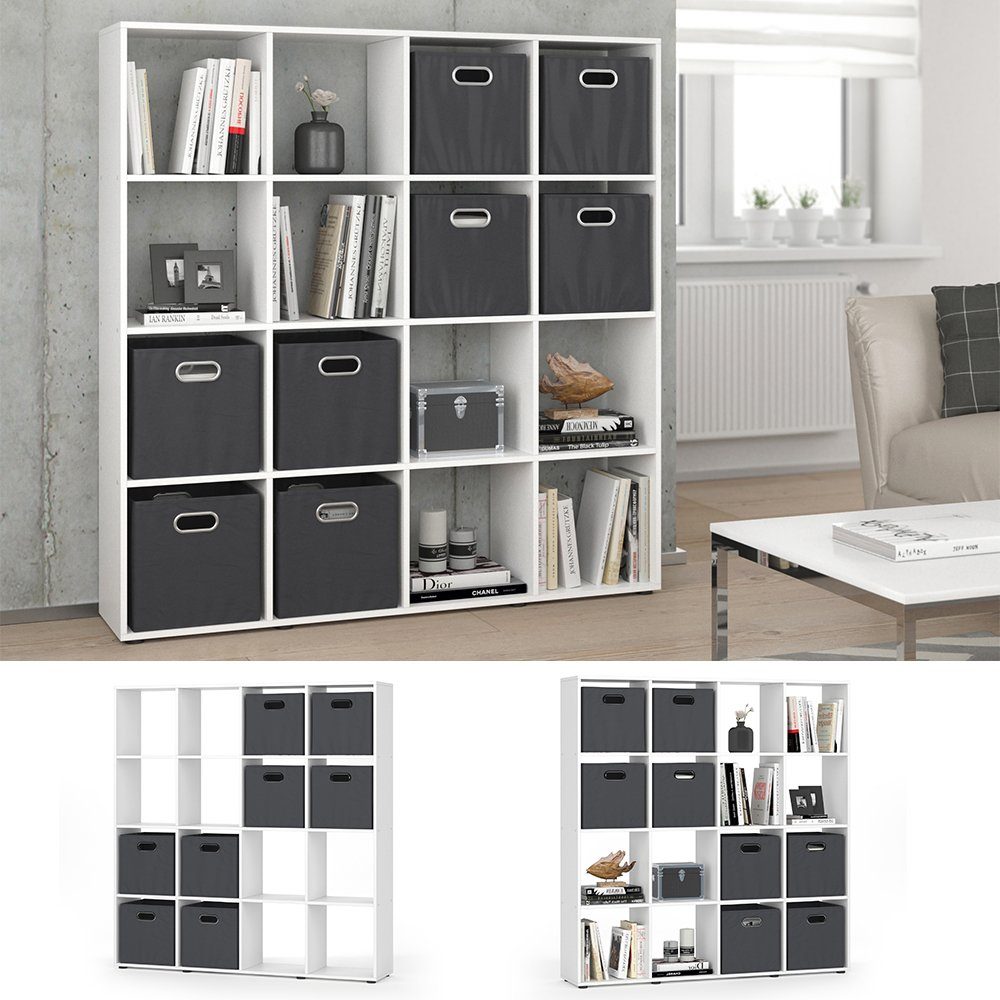 Vicco Raumteiler Karree, Weiß, 138.5 x günstig online kaufen