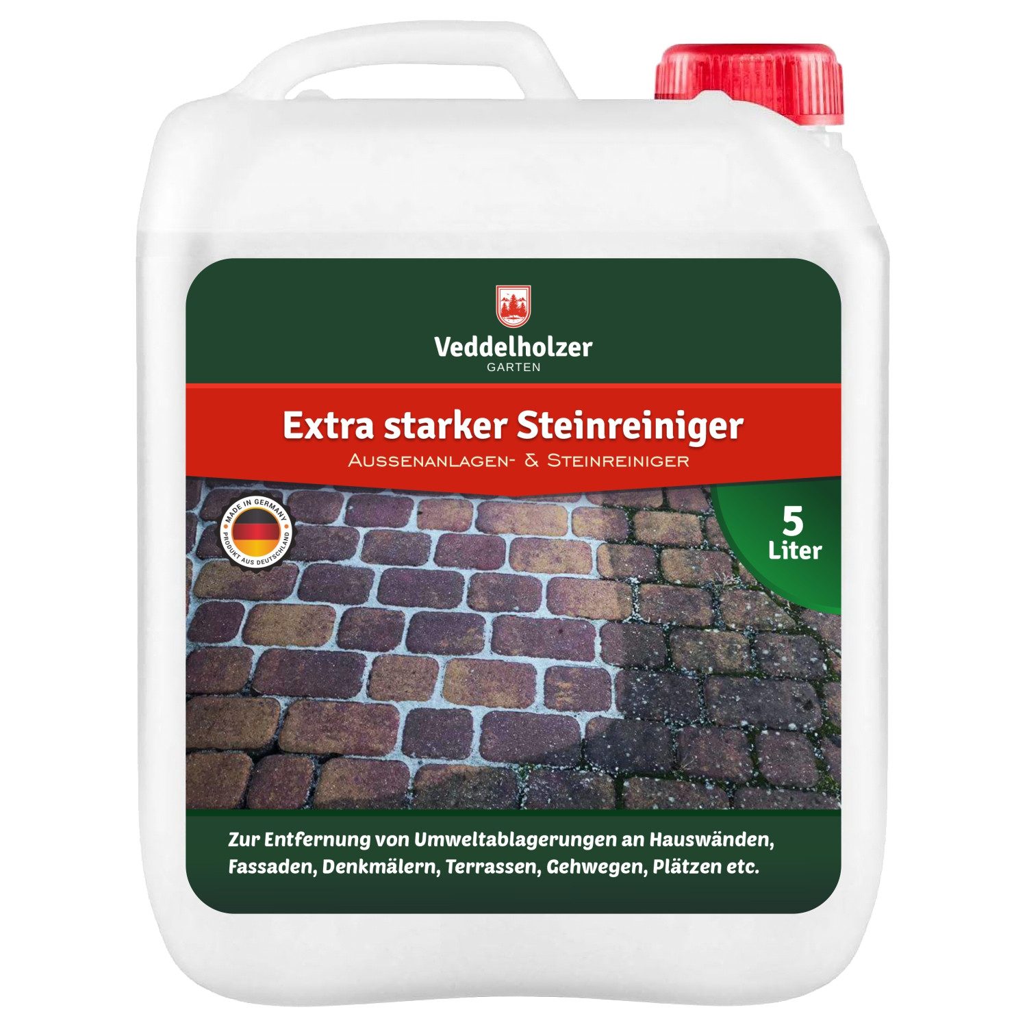 Außenanlagenreiniger Steinreiniger 5 Liter Konzentrat Langzeitwirkung Naturstein-Reiniger