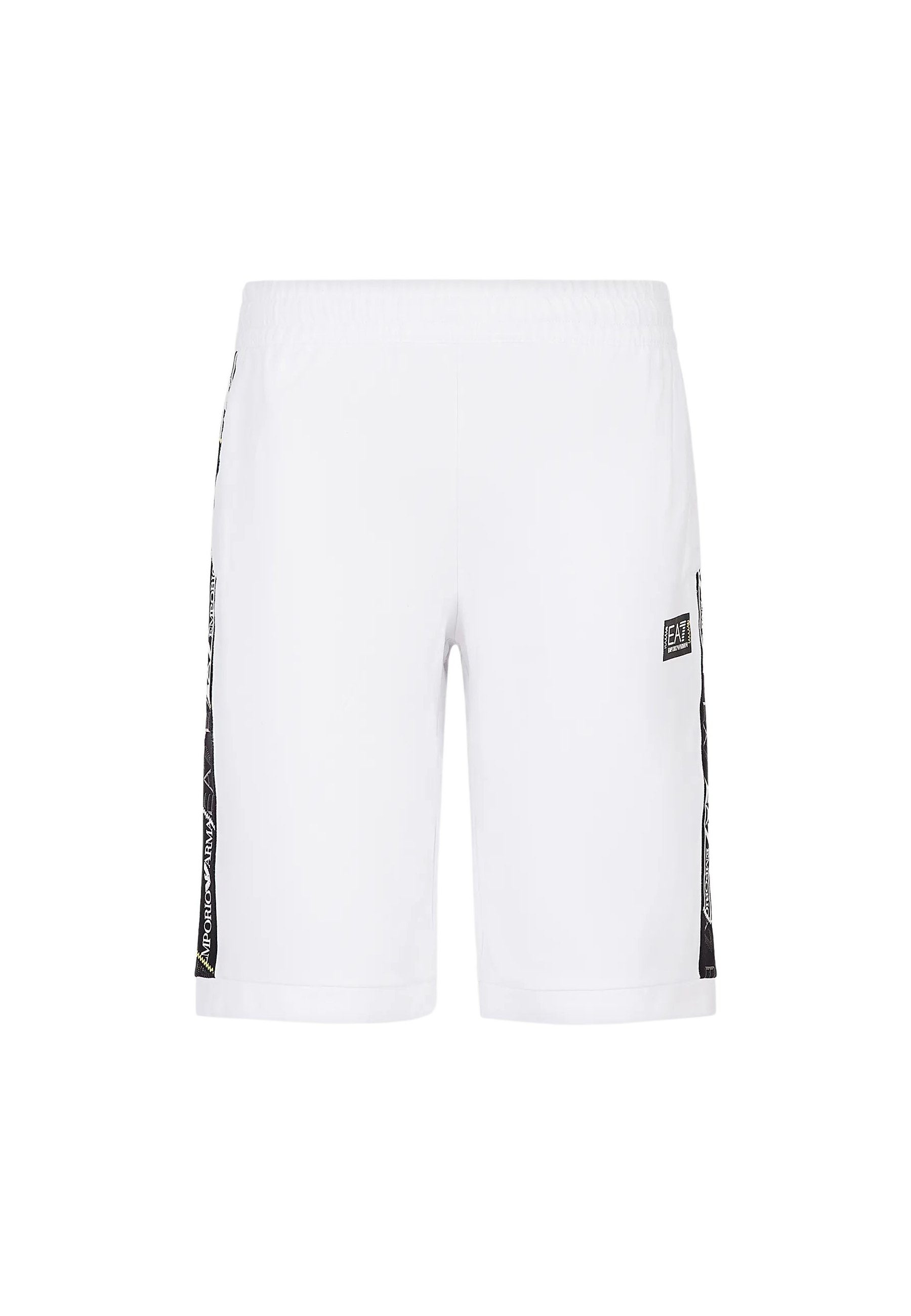 Bund, (1-tlg) Armani Shorts Sweatshorts elastischem Emporio Unifarbene Bermuda mit