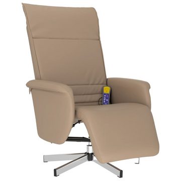 vidaXL Sessel Massagesessel mit Fußteil Cappuccino-Braun Kunstleder (1-St)