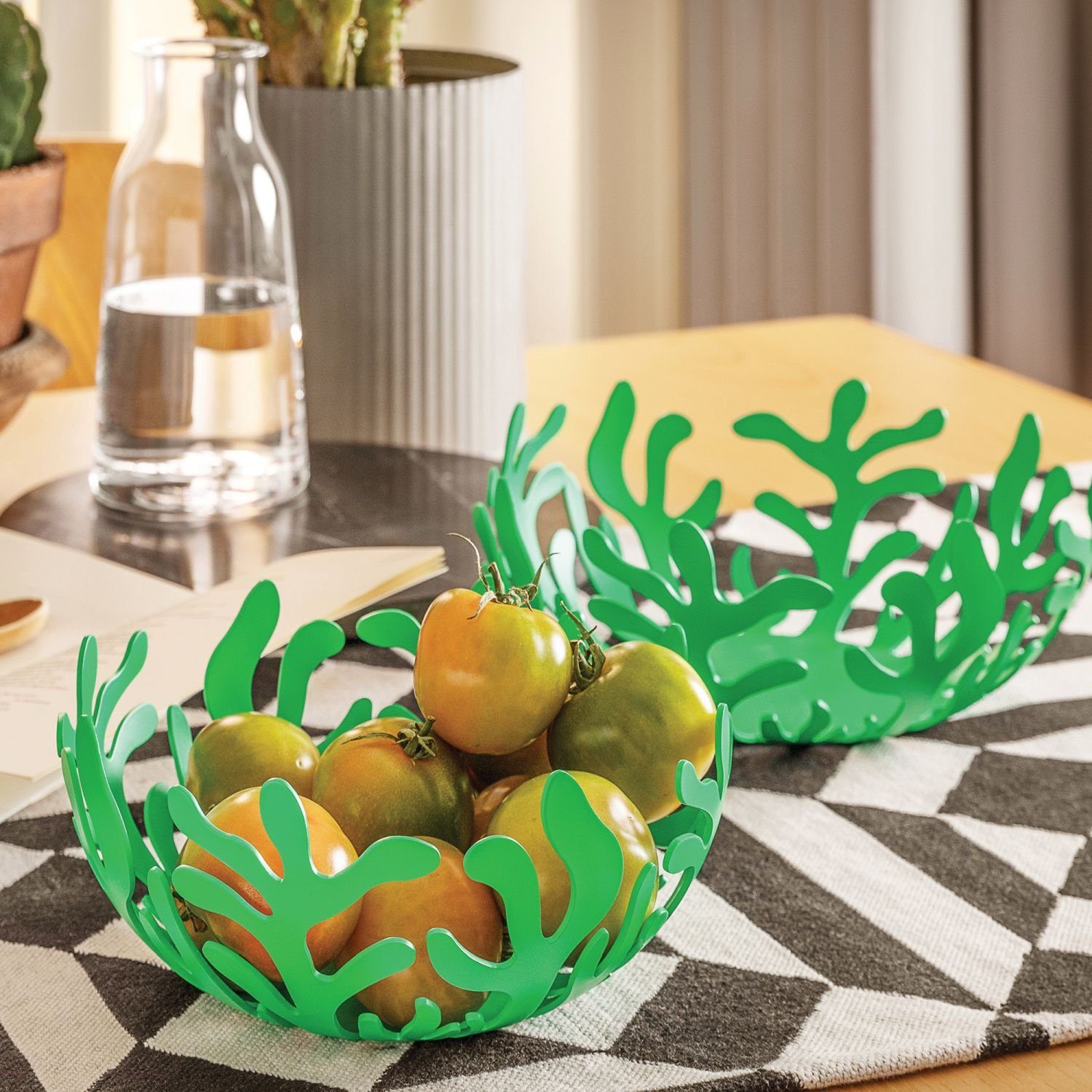 Alessi Obstschale Mediterraneo Grün 29 cm, Edelstahl