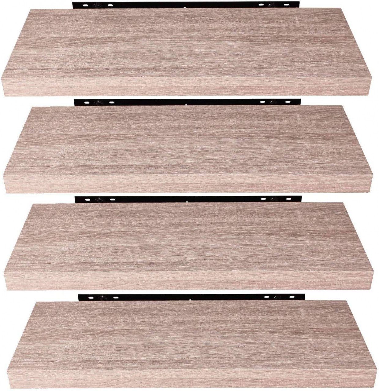 [Das Günstigste aller Zeiten] EUGAD Wandregal, 4-tlg., Farben verschiedenen Größen Sonoma Eiche Modern Board in Holz