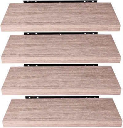 EUGAD Wandregal, 4-tlg., Holz Board Modern in verschiedenen Farben Größen