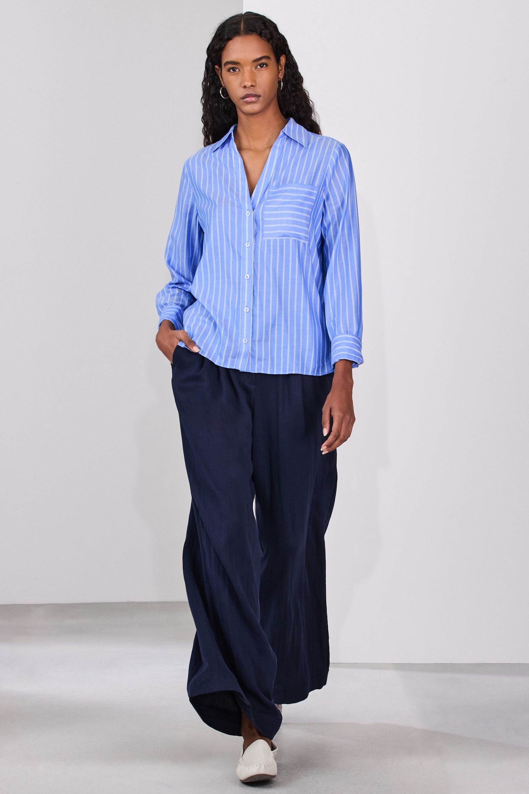 Next Hemdbluse Weiches Relaxed Fit Langarm-Shirt (1-tlg)