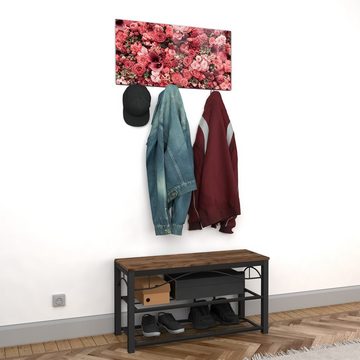 Primedeco Garderobenpaneel Magnetwand und Memoboard aus Glas Blumen