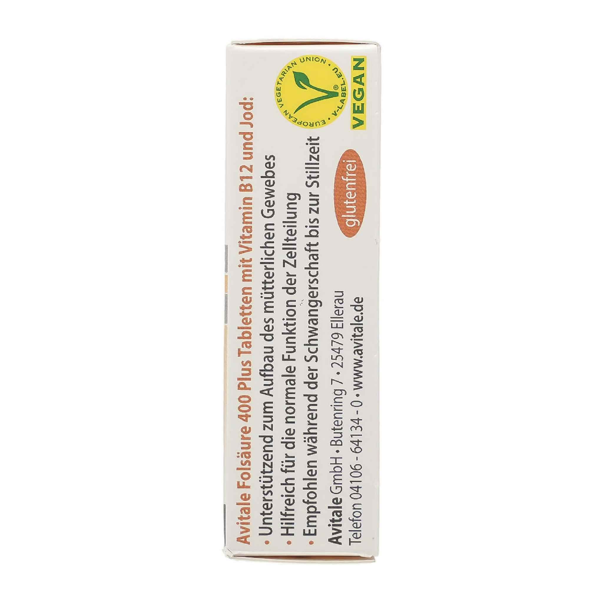 FOLSÄURE 400 Plus B12+Jod Tabletten Tabletten