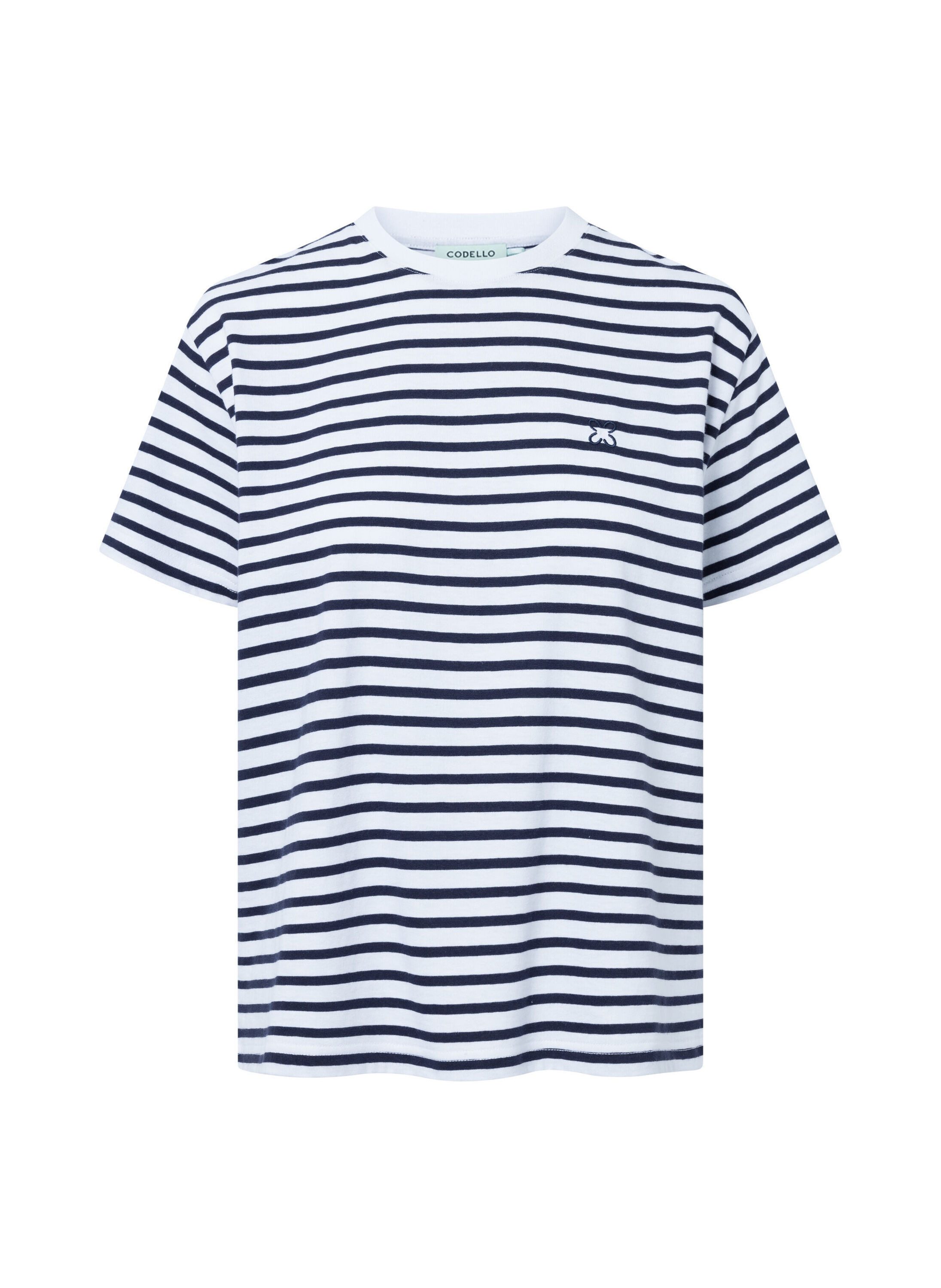 Codello Kurzarmshirt (1-tlg) mit Bretonstreifen günstig online kaufen