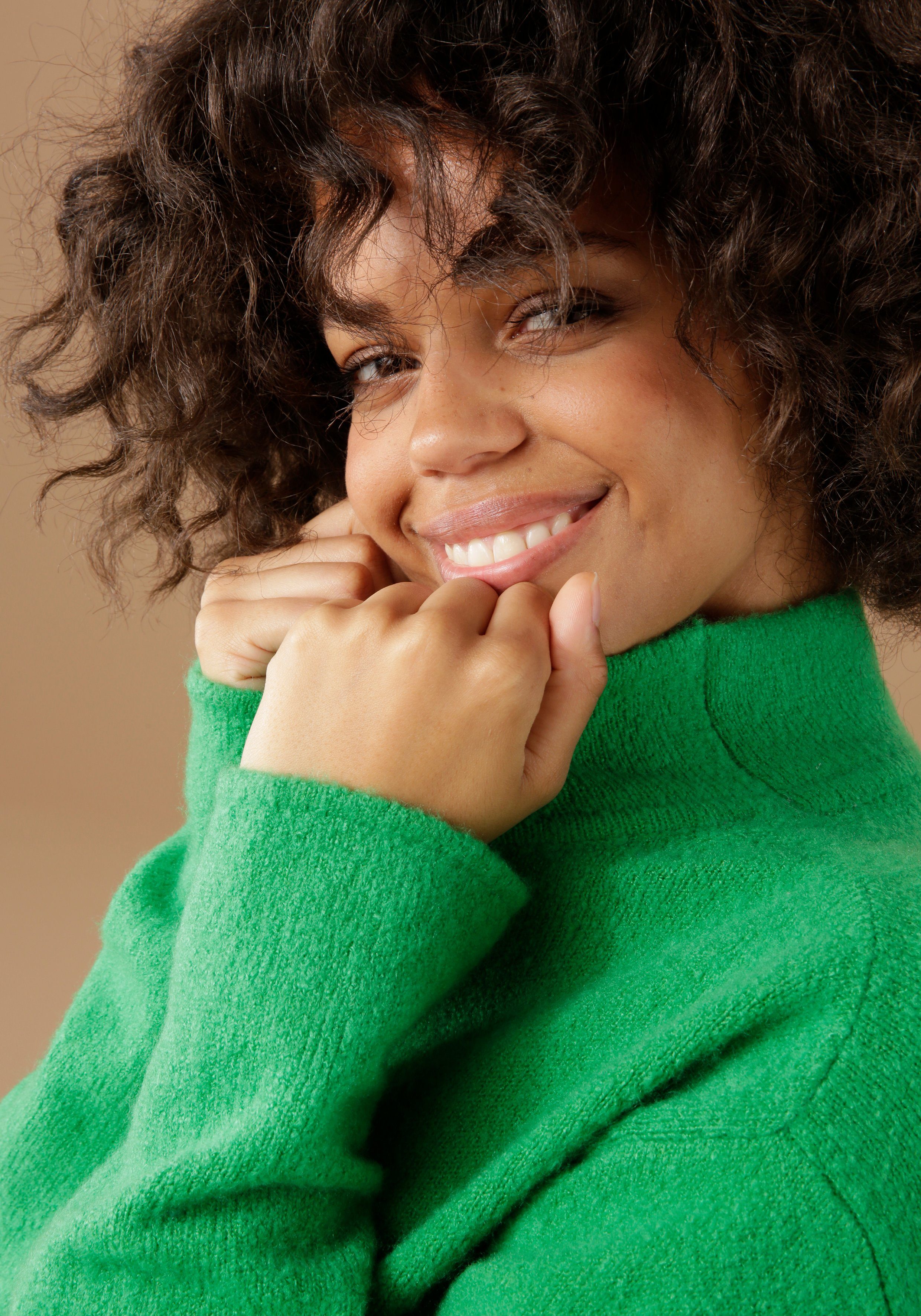 Aniston CASUAL Strickpullover mit Stehkragen