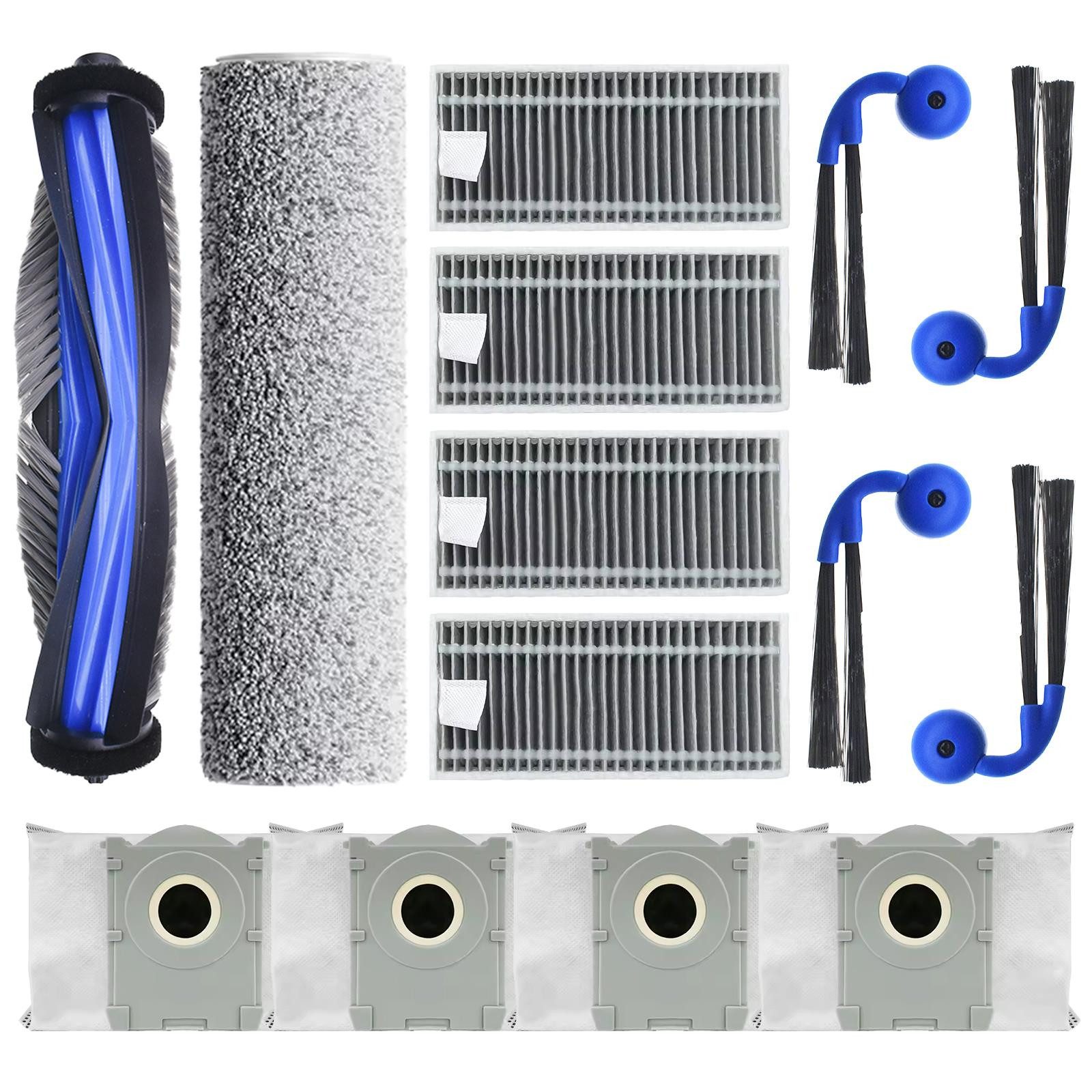 VERCO Reinigungsbürsten-Set Reinigungskit für Ecovacs, Deebot X9 Pro Omni, (14-tlg), Ersatz Teile Set Wartungskit Filter Seitenbürste Zubehör Bürste