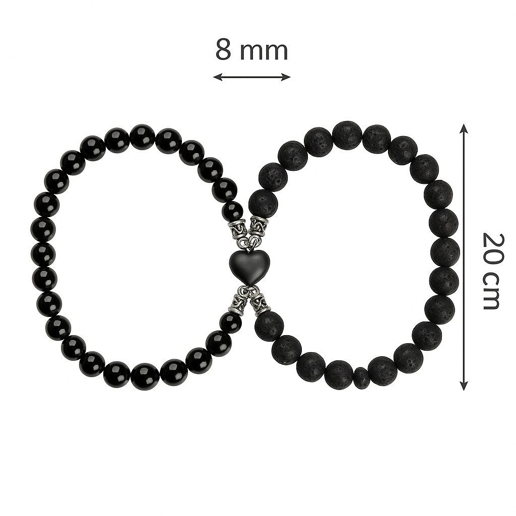 RAIKOU Armband 2er Set Partnerarmbänder Lava günstig online kaufen