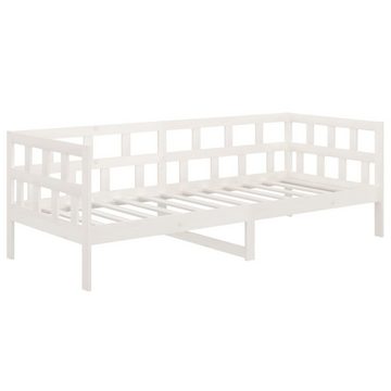 furnicato Bett Tagesbett Weiß Massivholz Kiefer 80x200 cm