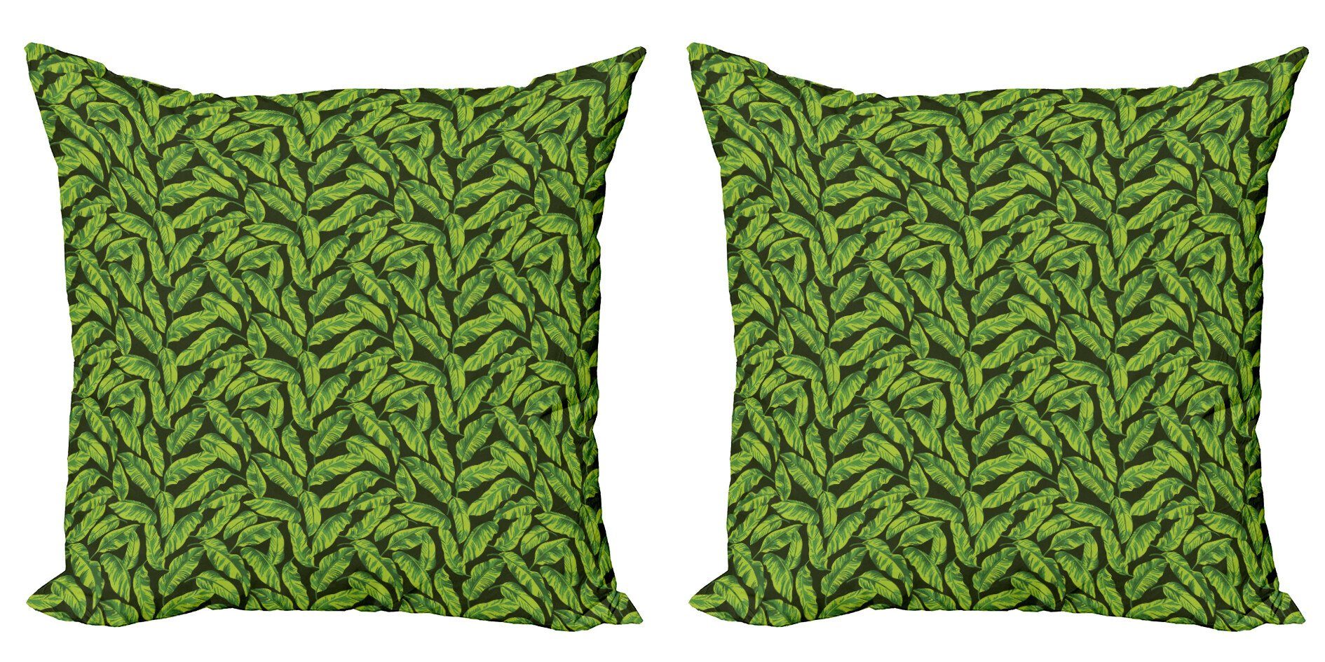 Accent (2 Digitaldruck, Doppelseitiger Stück), Modern Botanik Blätter Exotische Abakuhaus Kissenbezüge Einfachheit