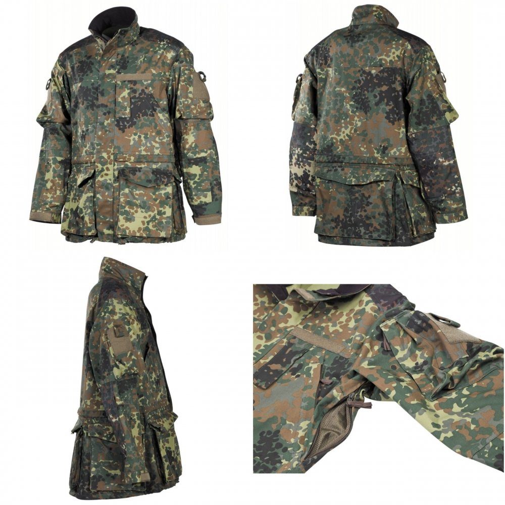 Fieldjacket MFH BW Kampfjacke, Einsatz/Übung, lang, flecktarn - XXL
