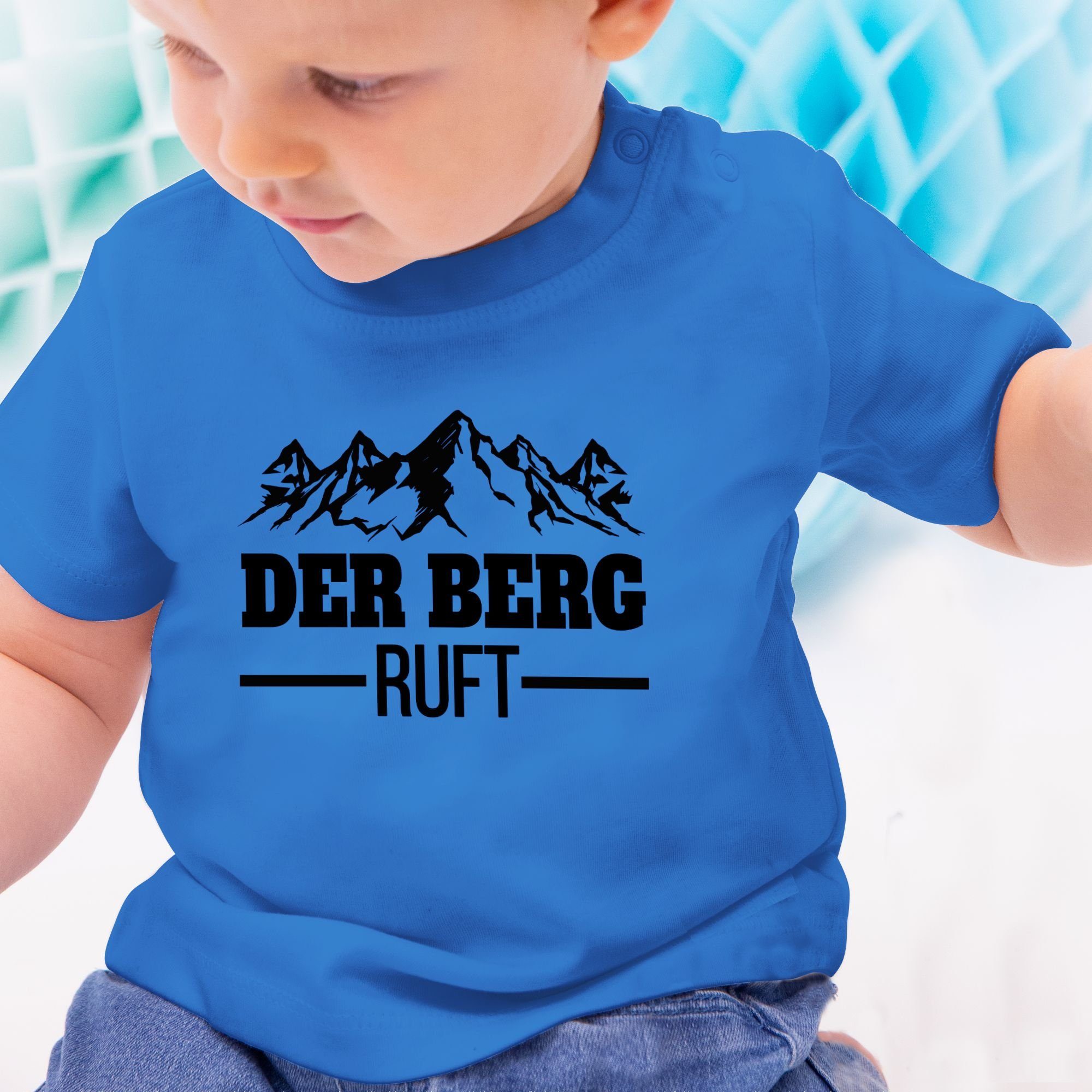 ruft Berg 3 Der Baby Shirtracer T-Shirt - Royalblau & schwarz Bewegung Sport