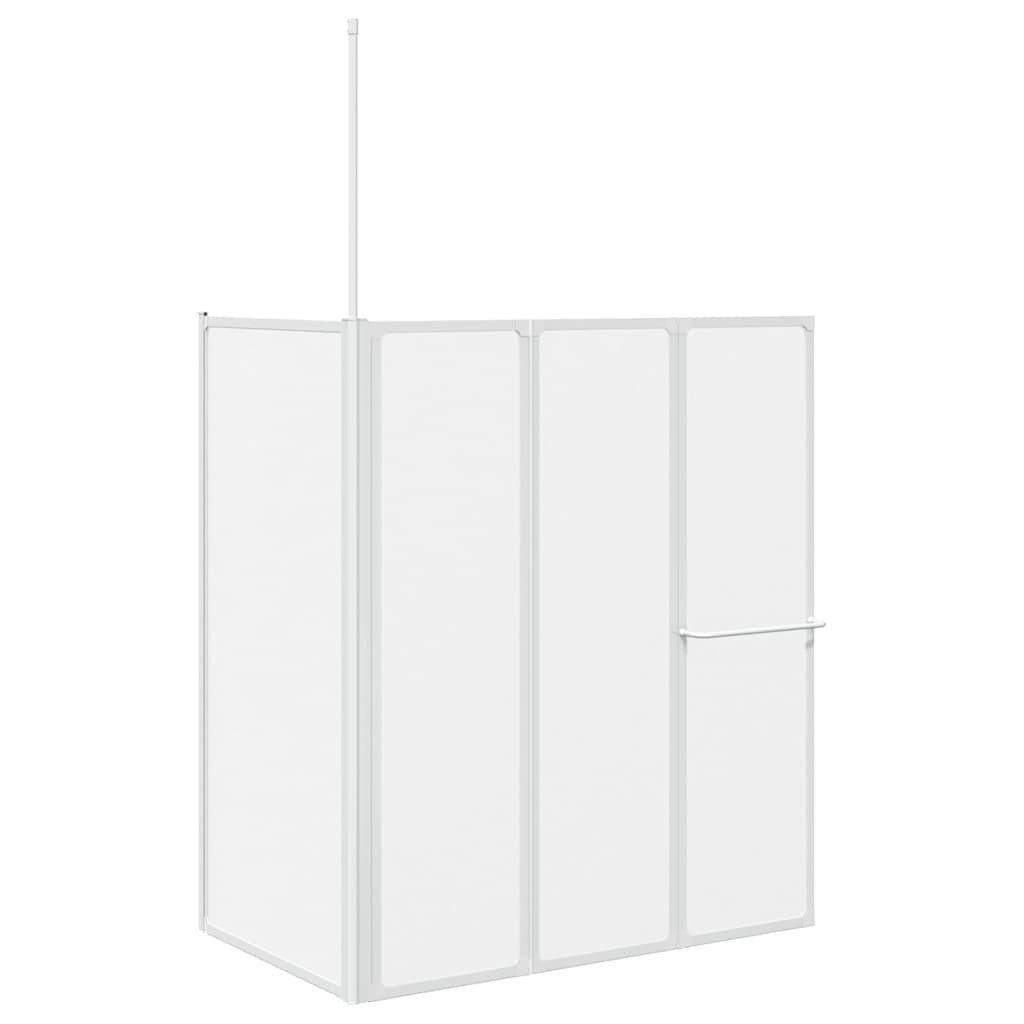 vidaXL Duschwand Badewannenbildschirm Matt 120 x 70 x 137 cm Aluminium, (1 tlg)