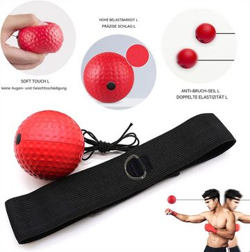 RefinedFlare Lernspielzeug Modifizierter Box-Reflexball, verstellbares Stirnband, Reaktionsball (1-St., Fitness-Reflextraining (mit Ersatz-Seileinfädler), Bungee-Seil für Boxtraining, Mixed Martial Arts