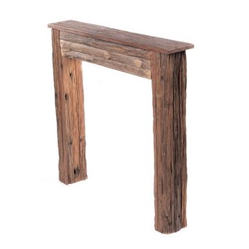 DESIGN DELIGHTS Wandregal DEKO KAMIN KONSOLE "COTTAGE", Mahagoni Holz, 106 cm, Kaminumrandung