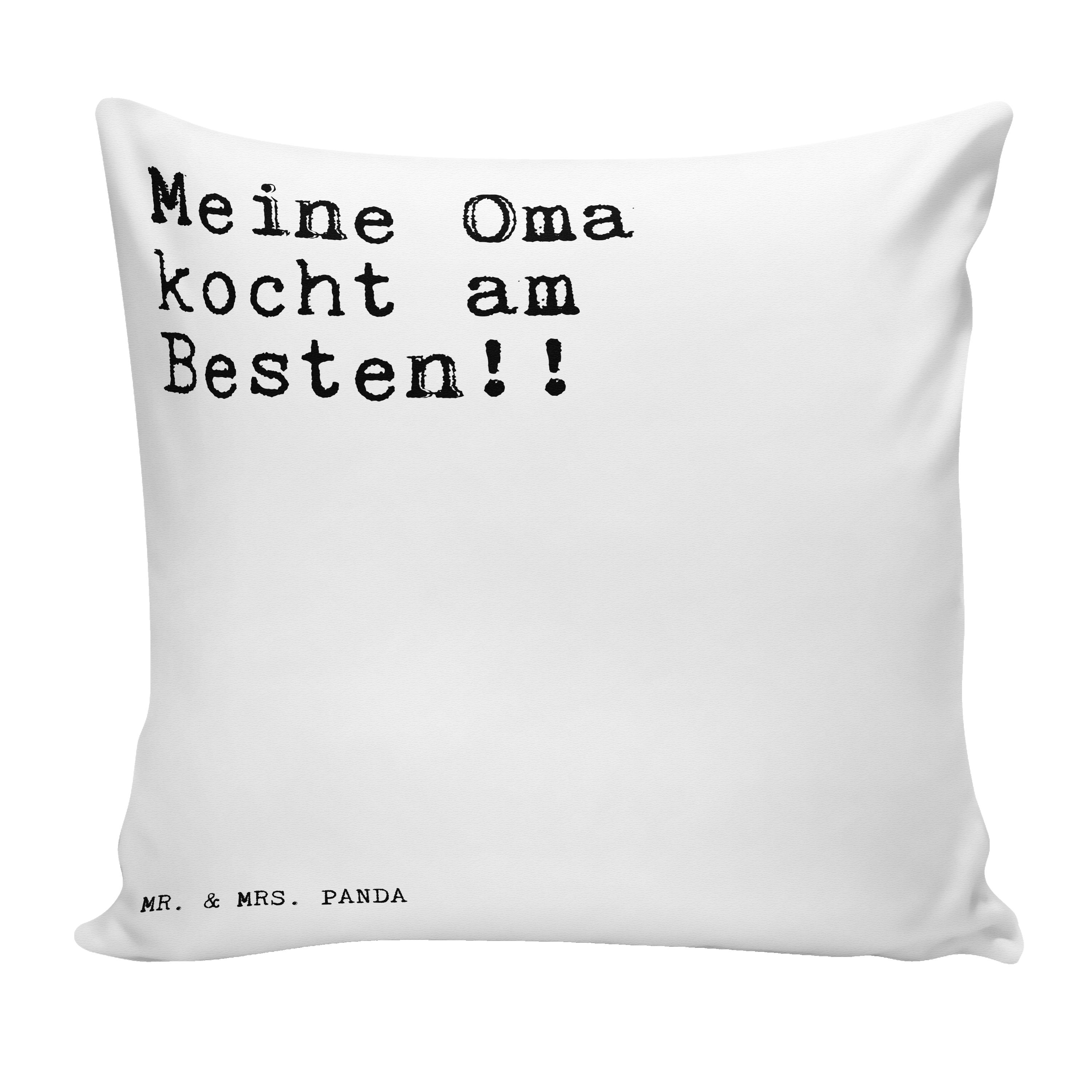 Mr. & Mrs. Panda Dekokissen Meine Oma kocht am... Weiß Geschenk