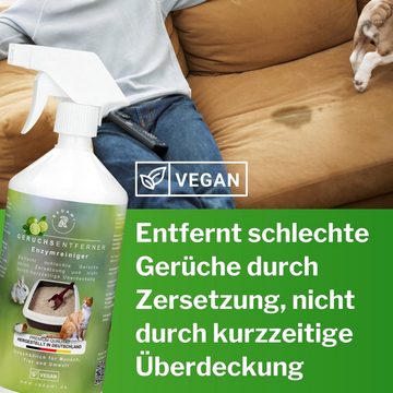 Radami Geruchsentferner 1L Tier Geruchsentferner gegen Katzenurin und Tiergerüche Enzymreinige