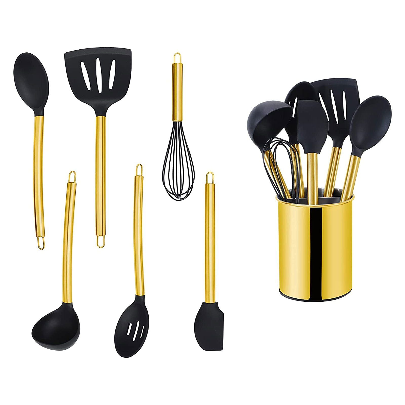 ECHTWERK Küchenorganizer-Set, Kochbesteck mit Edelstahlgriff, Kochset günstig online kaufen