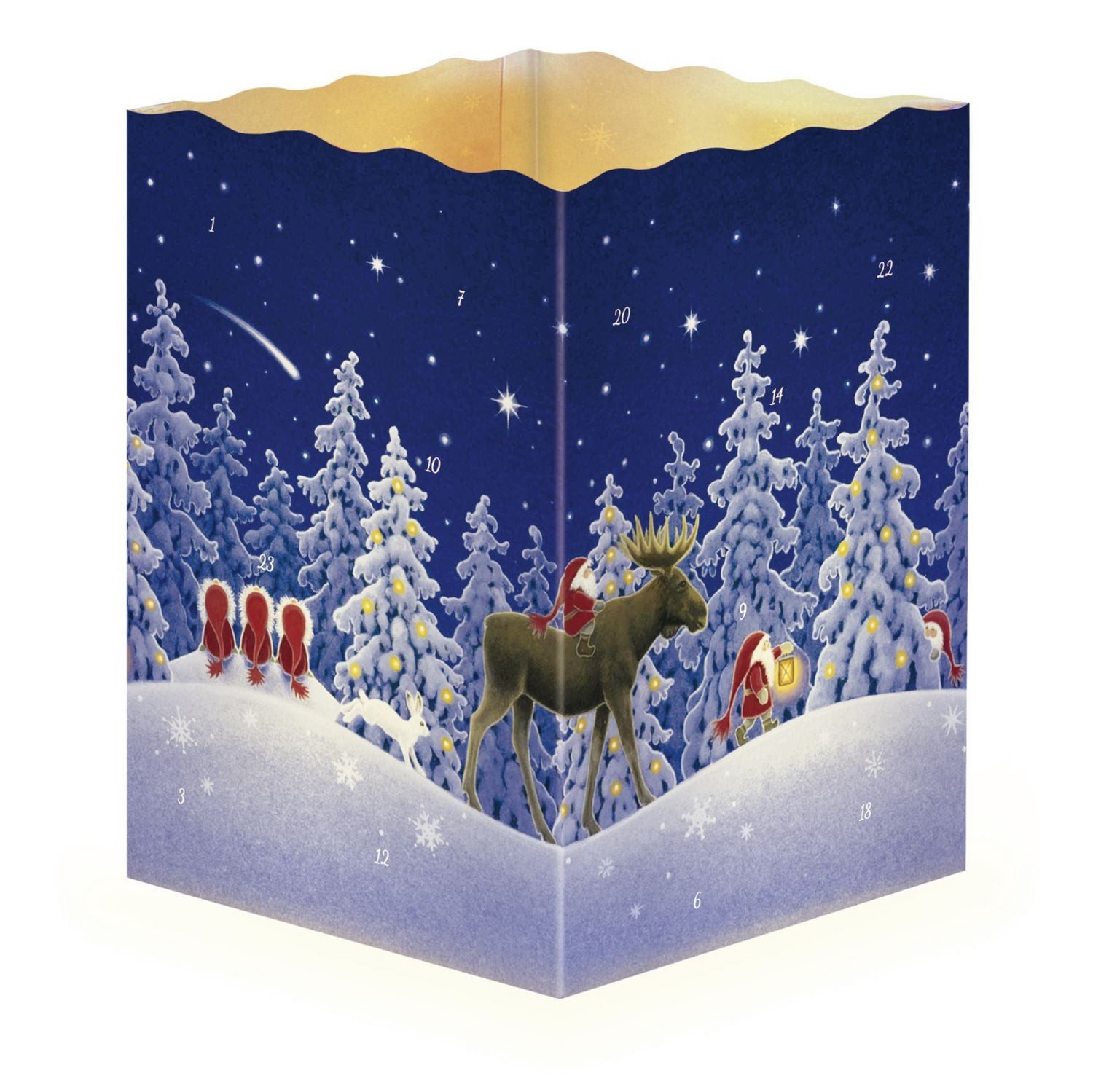 Korsch Verlag Wandkalender Adventskalender ""Nordische Nacht""