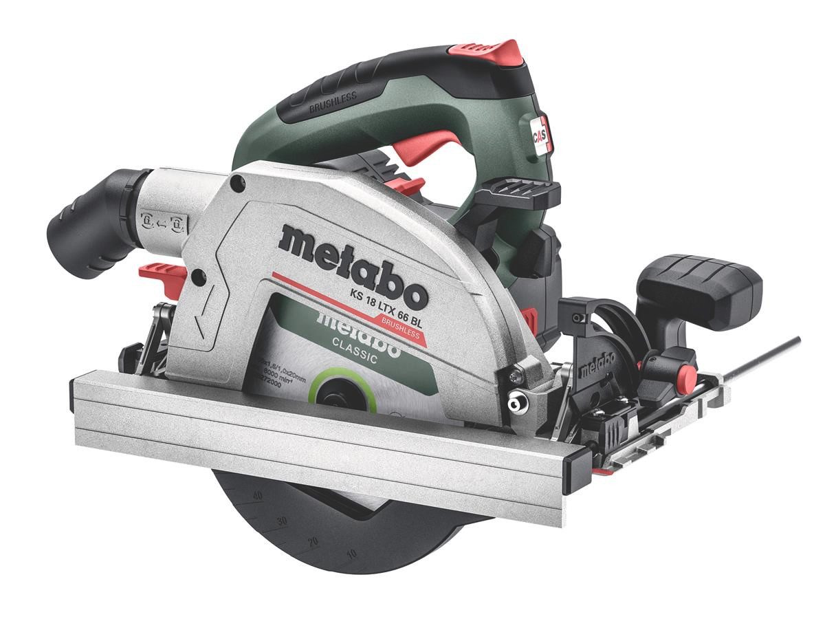 metabo Handkreissäge Akku KS 18 LTX 66 BL, 4-St., ohne Akku und Ladegerät, inkl. metaBOX 340
