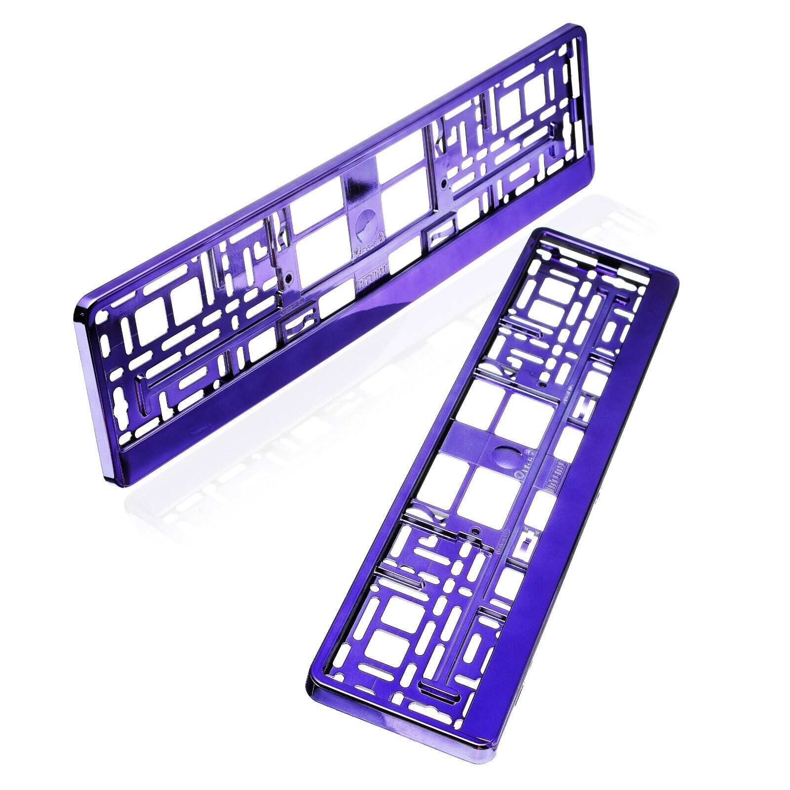 Kummert Business Kennzeichenhalter Set, violett chrom, Kfz Kennzeichenhalterung für PKW
