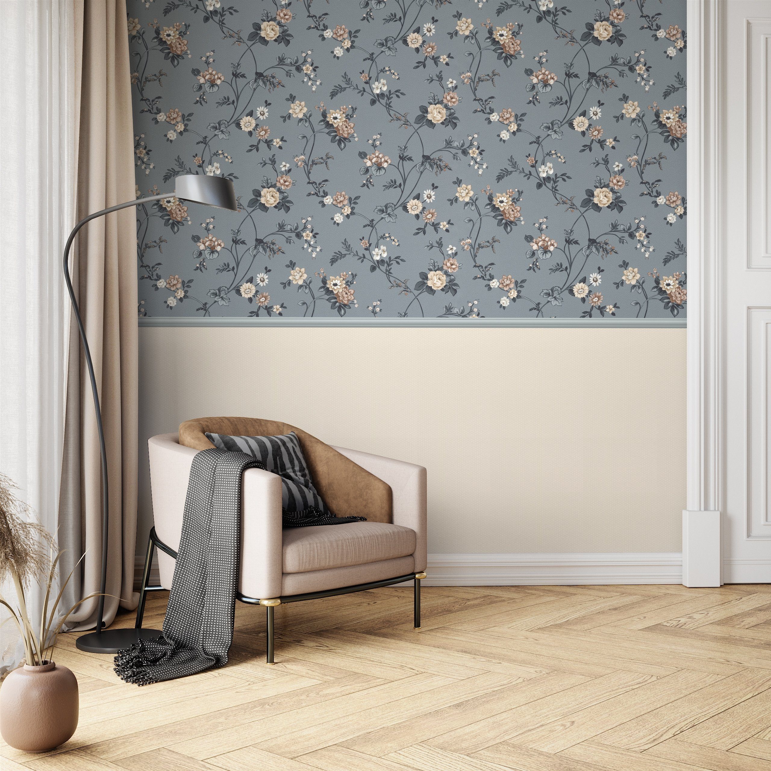 Newroom Vliestapete Romy Punkte Beige Tapete Punktetapete Punkte,Pünktchen,Polkadot, Beige Tapete Landhaus Punkte - Punktetapete Weiß Romantisch Modern Pünktchen Polkadot für Wohnzimmer Schlafzimmer Büro, modern