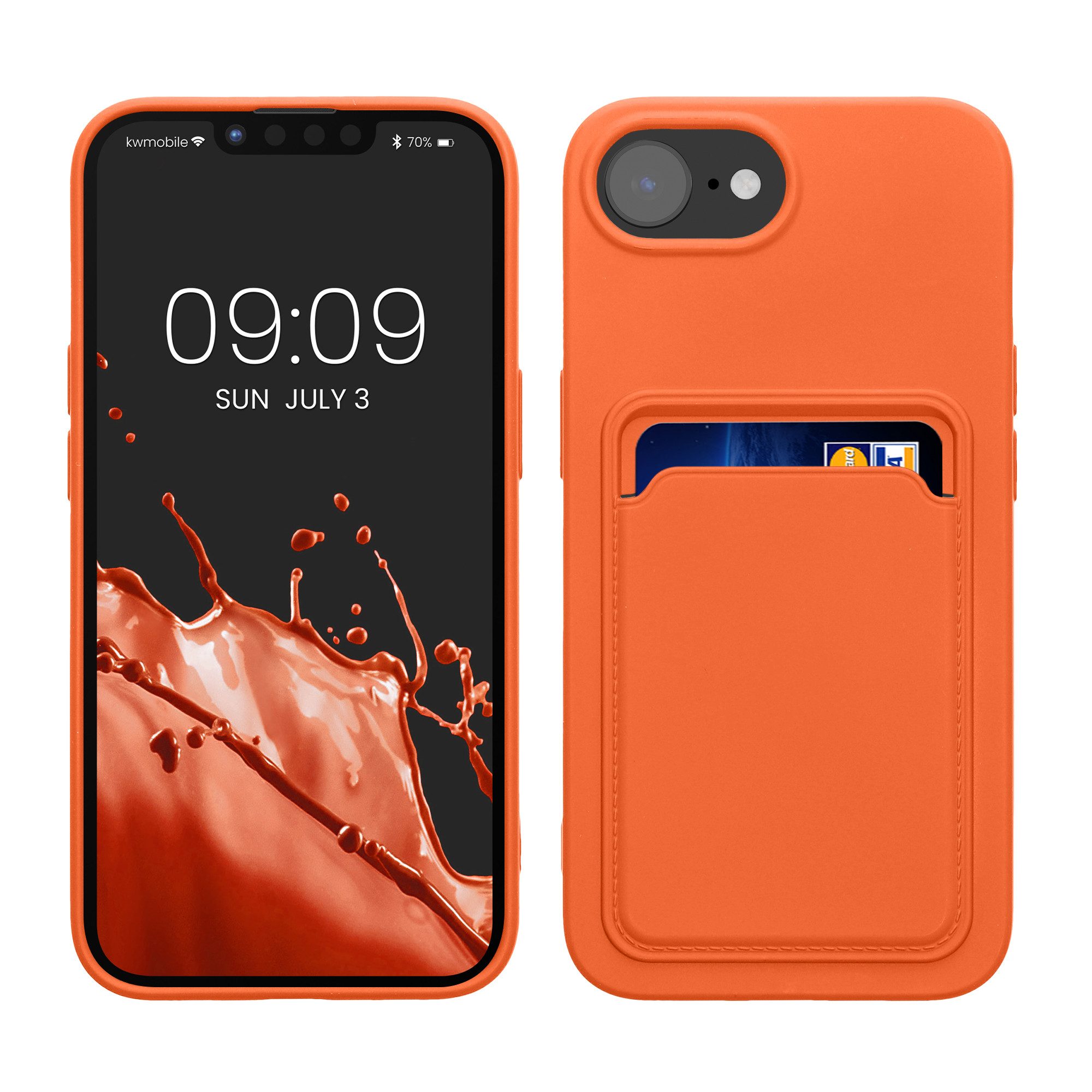 kwmobile Handyhülle Hülle für Apple iPhone 16e, Handyhülle mit Fach für Karten - Handy Cover Case