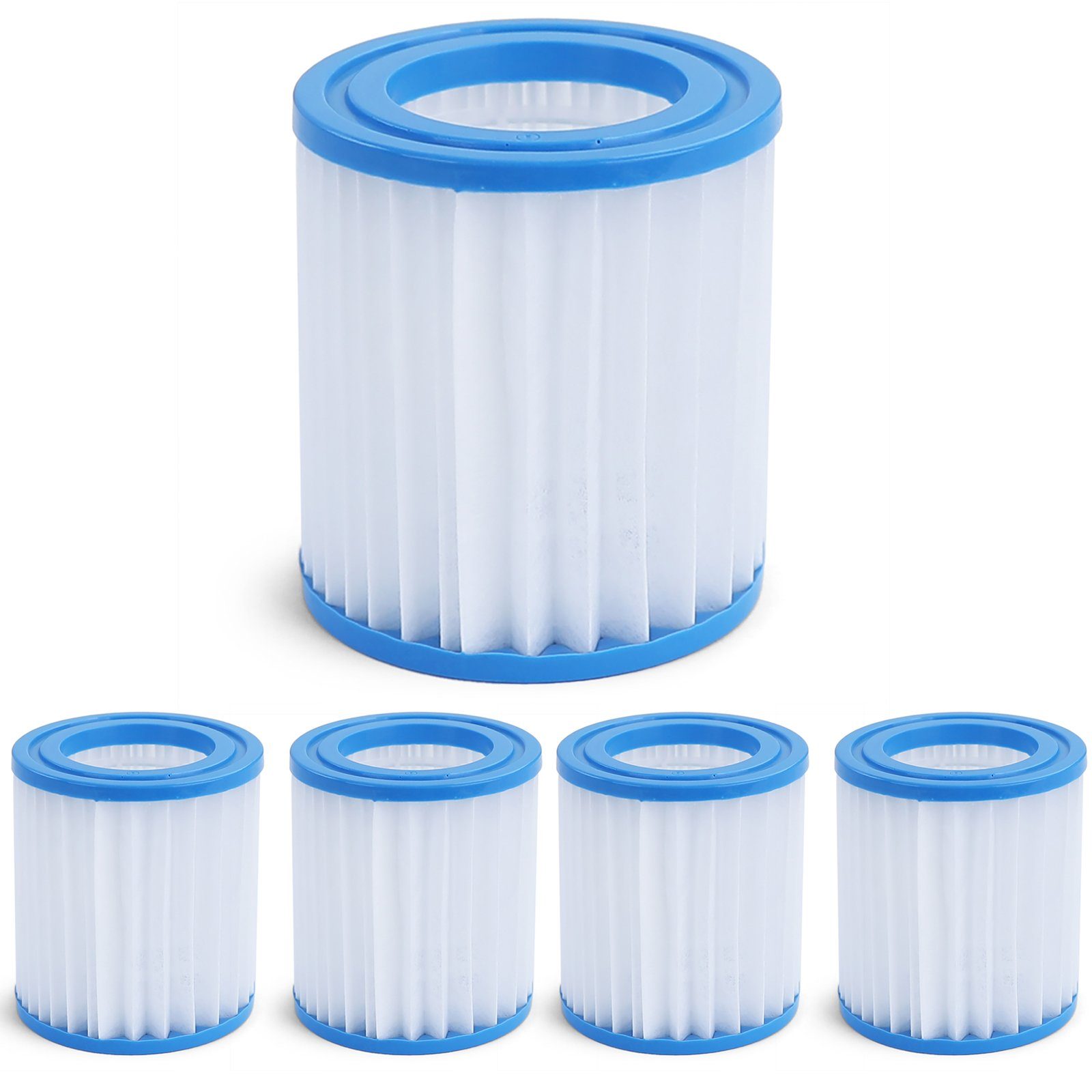 Pool-Filterkartusche 5x Filterkartusche Ersatzfilter Filterpatrone 9cm für Bestway Intex