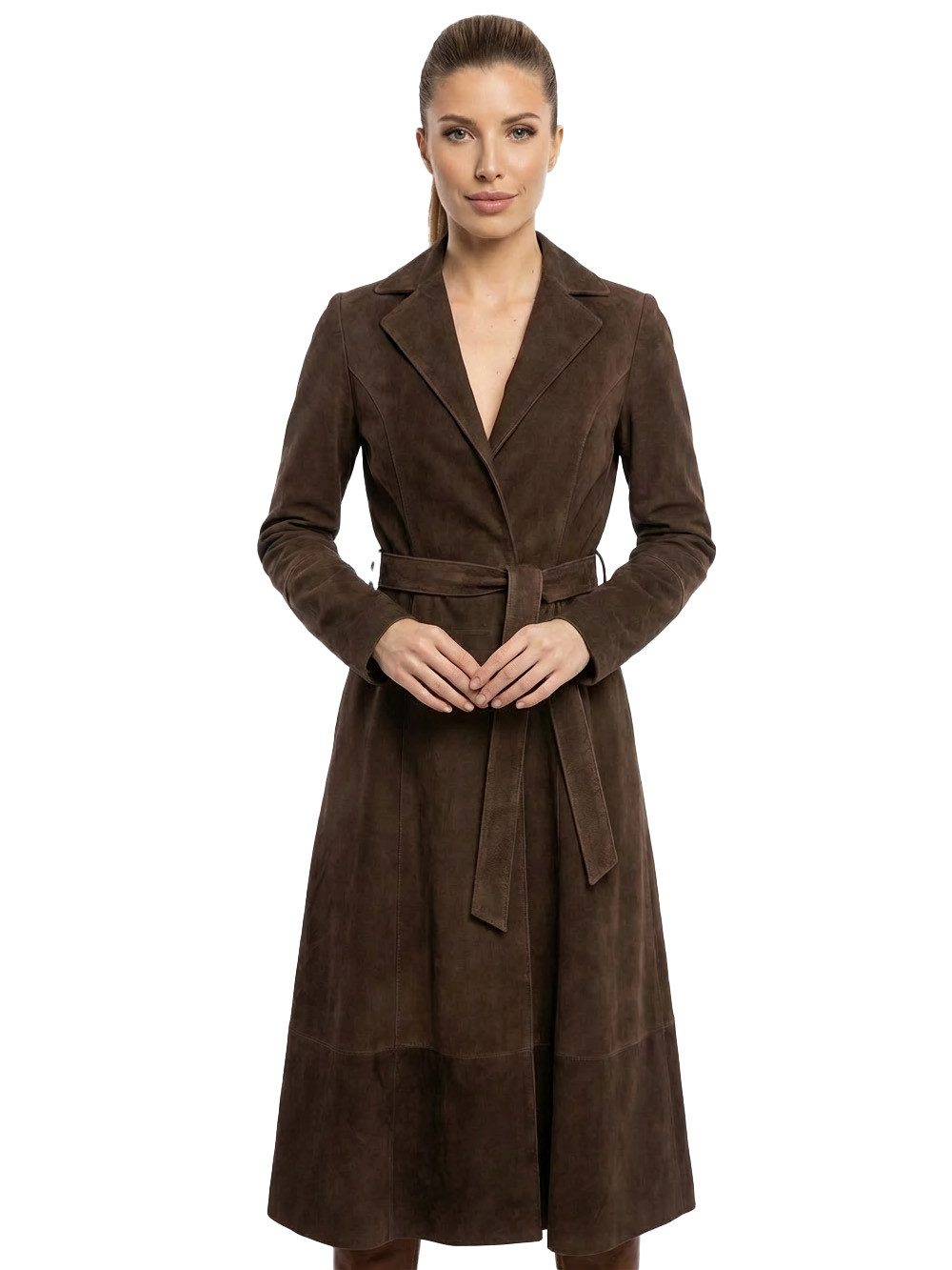 KRÜGER COLLECTION Ledermantel Trachtenmantel Massai Mara Ledermantel braun günstig online kaufen