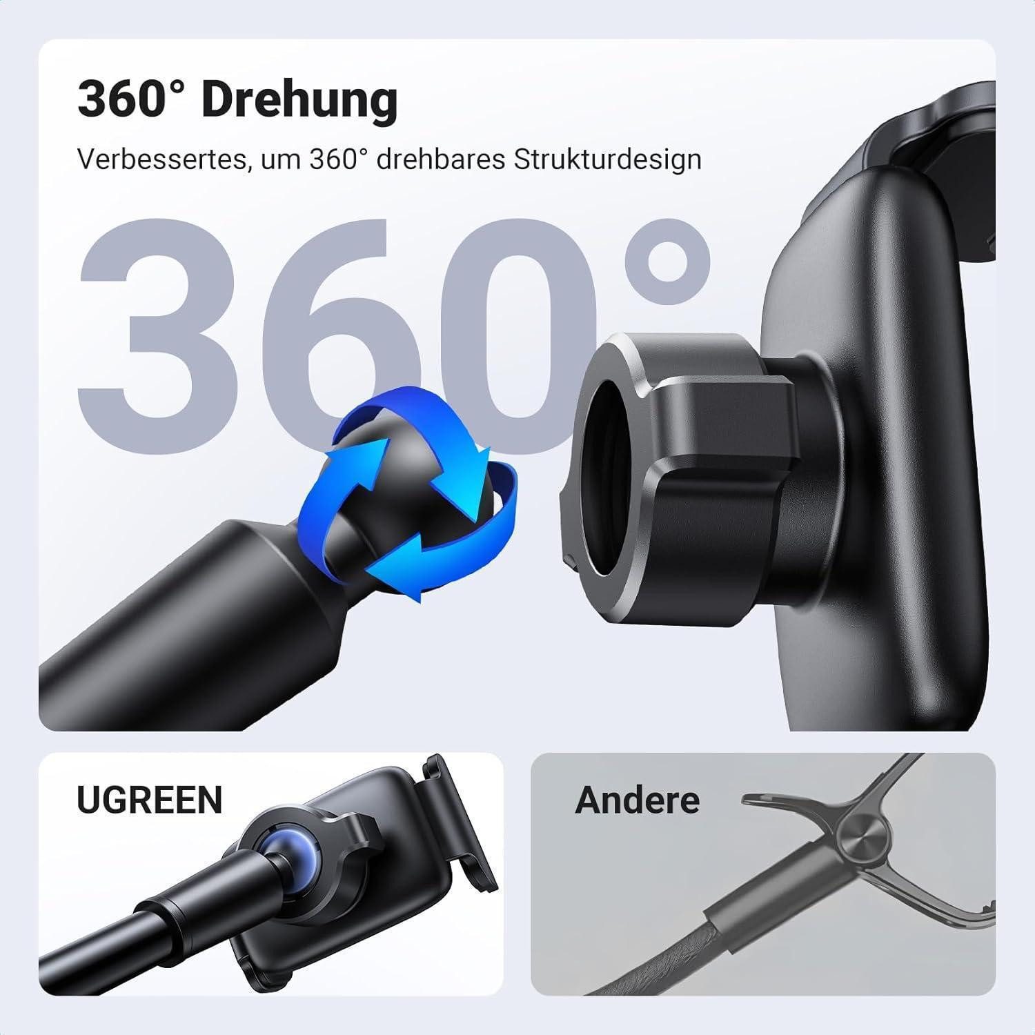 LuxusKollektion Handy-Halterung Handyhalterung Schwanenhals Klemme 90cm 360 Grad verstellbar – Bild 4 von 5
