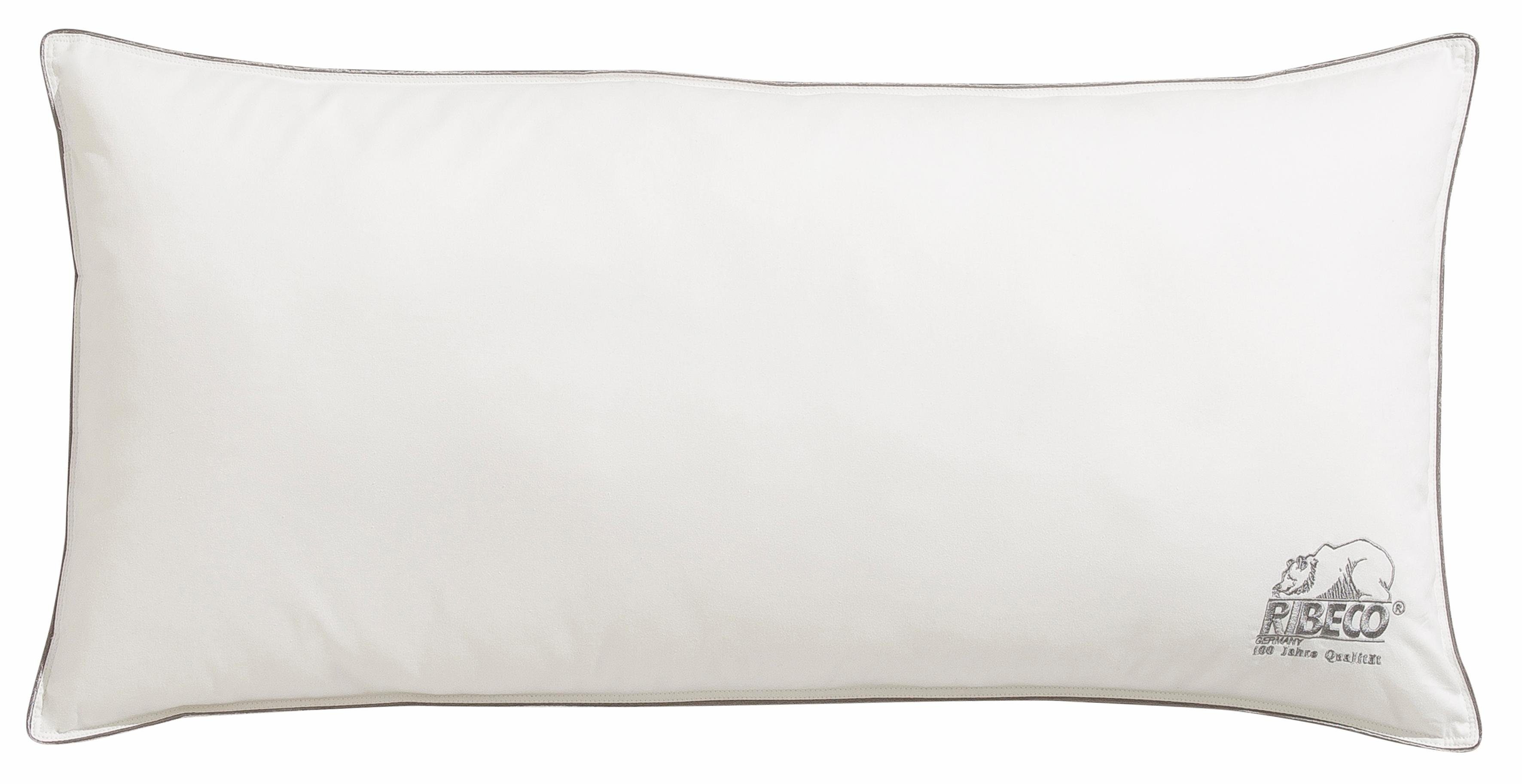 RIBECO Microfaserkissen Marie, Kissen 40x80 cm & 80x80 cm im Spar-Set erhältlich!, Füllung: 100% Polyester, Bezug: 100% Baumwolle, Spar-Set, Kopfkissen-Set, flauschig &
