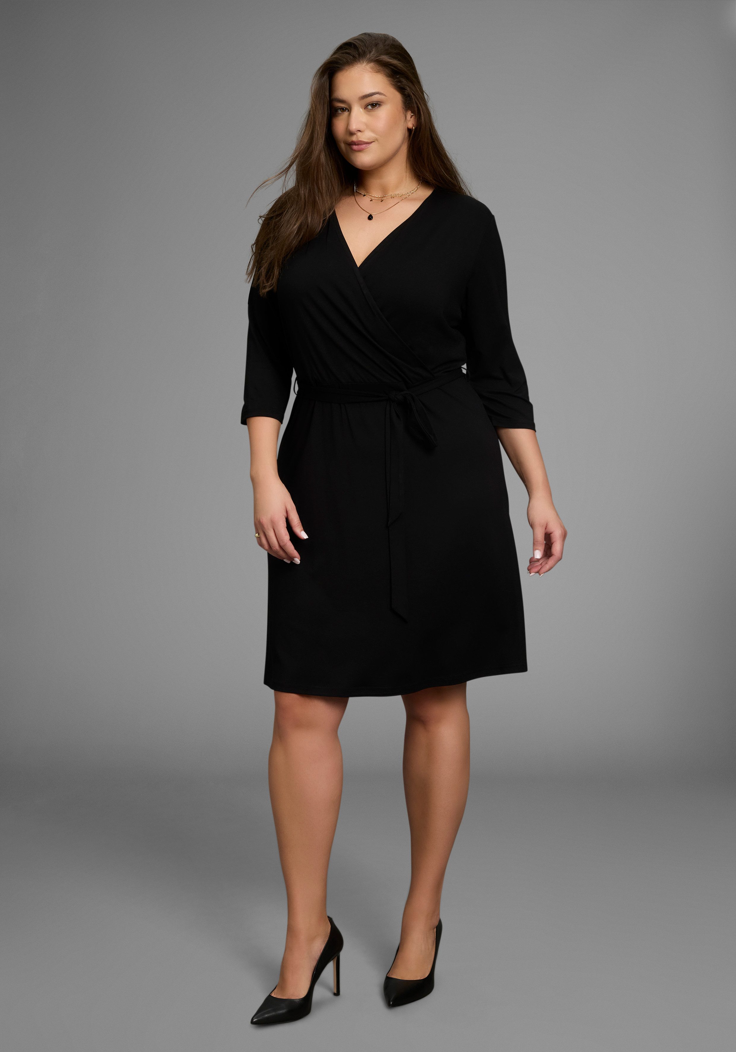 Laura Scott CURVE Jerseykleid mit femininer günstig online kaufen