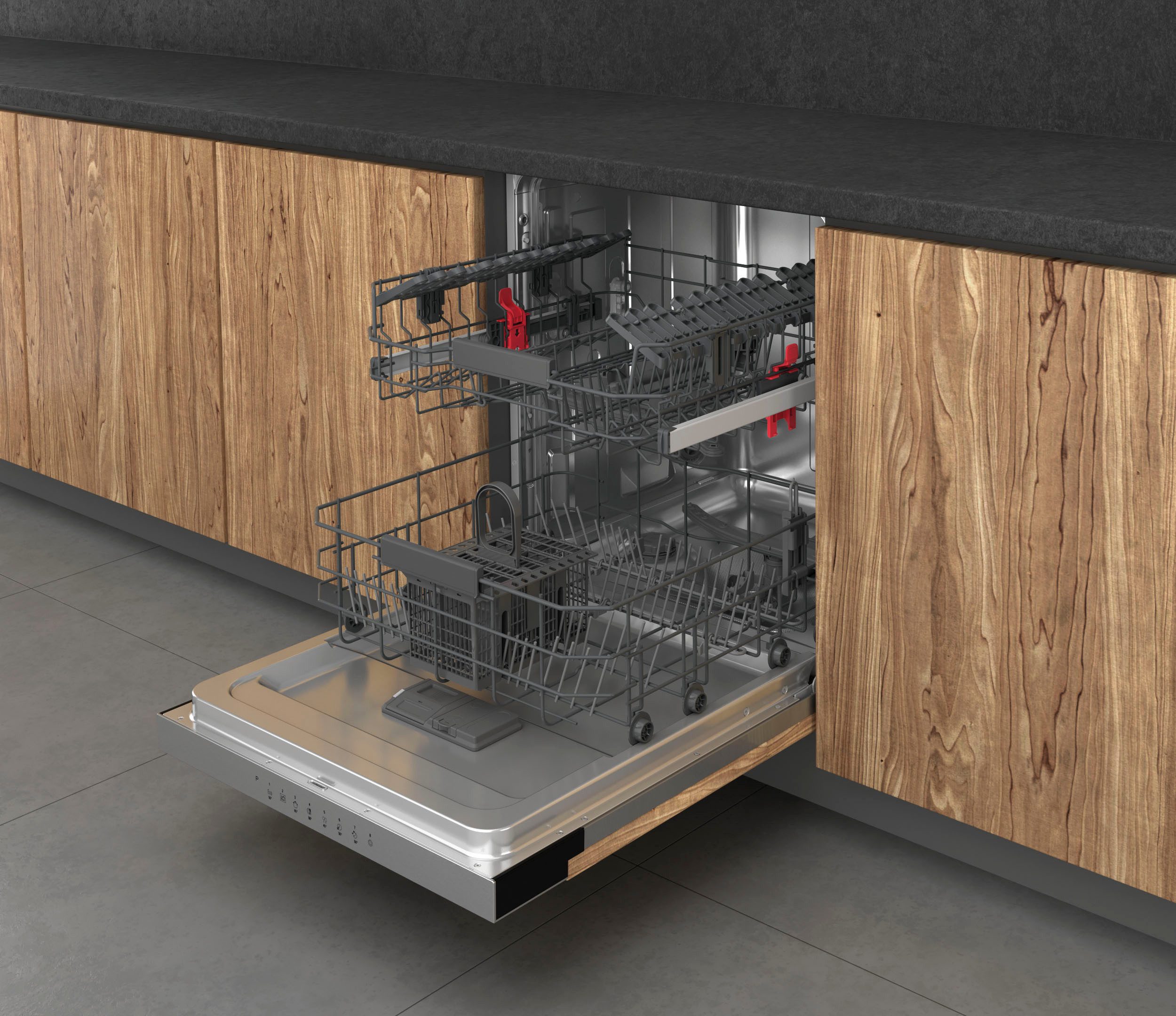 BAUKNECHT teilintegrierbarer Geschirrspüler OBBC ECOSTAR 5320, 14 Maßgedecke, ActiveDry – automatische Türöffnung für bessere Trocknungsergebnisse – Bild 5 von 5