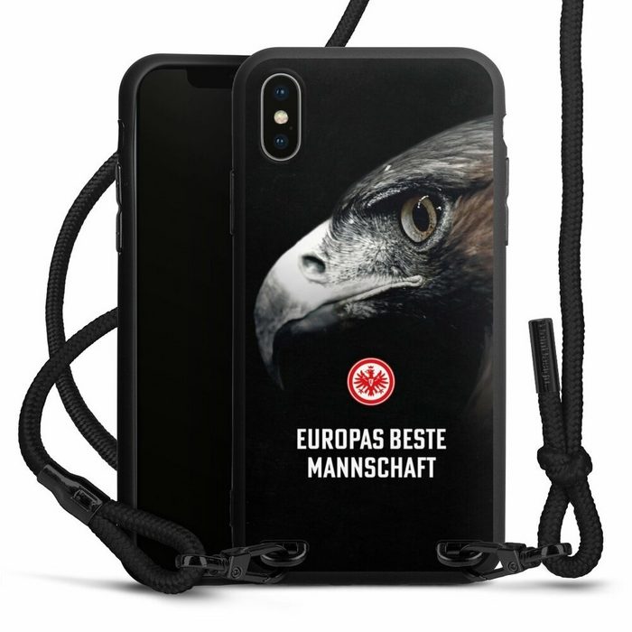 DeinDesign Handyhülle Eintracht Frankfurt Offizielles Lizenzprodukt Europameisterschaft Apple iPhone X Premium Handykette Hülle mit Band Case zum Umhängen
