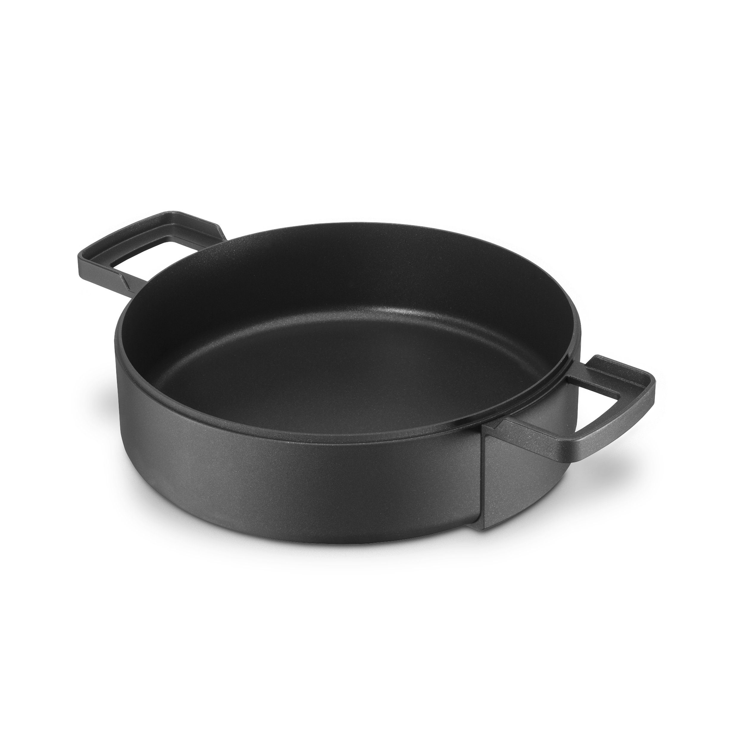 Berndes Bräter Servierpfanne Kochtopf Bräter 3 in 1 Set b.double round 24 cm, Aluminium, Aluminiumguss (3-tlg), Induktionsgeeignet