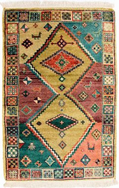 Wollteppich Kazak Teppich handgeknüpft mehrfarbig, morgenland, rechteckig, Höhe: 18 mm
