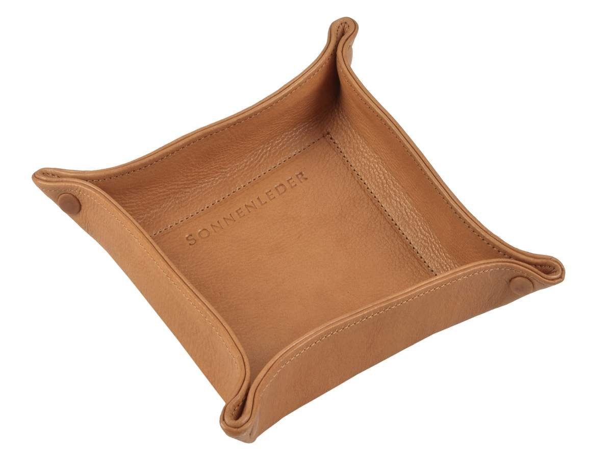 Sonnenleder Schmuckablage Taschenleerer, Ablageschale, Lederschale, Größe S, Taschenleerer