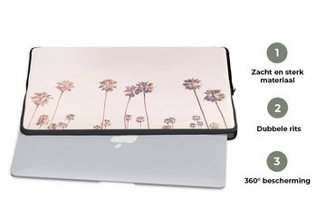 MuchoWow Laptop-Hülle Palmen - Sonne - Natur - Himmel 13.3 Zoll, Laptopsleeve, weiches Innenfutter zum Schutz Kratzern, Laptoptasche