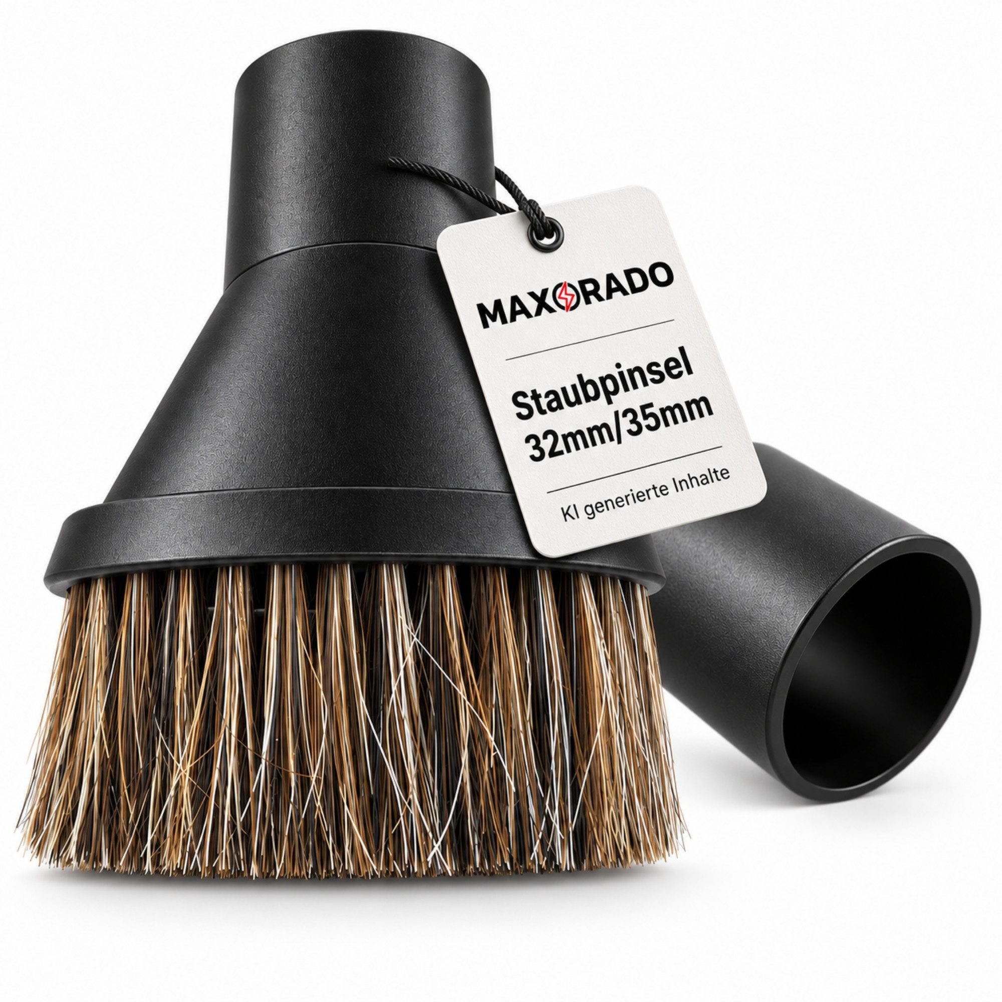 Maxorado Möbelpinsel Staubsauger Möbelpinsel Aufsatz Staubpinsel Naturhaar 32 35 mm