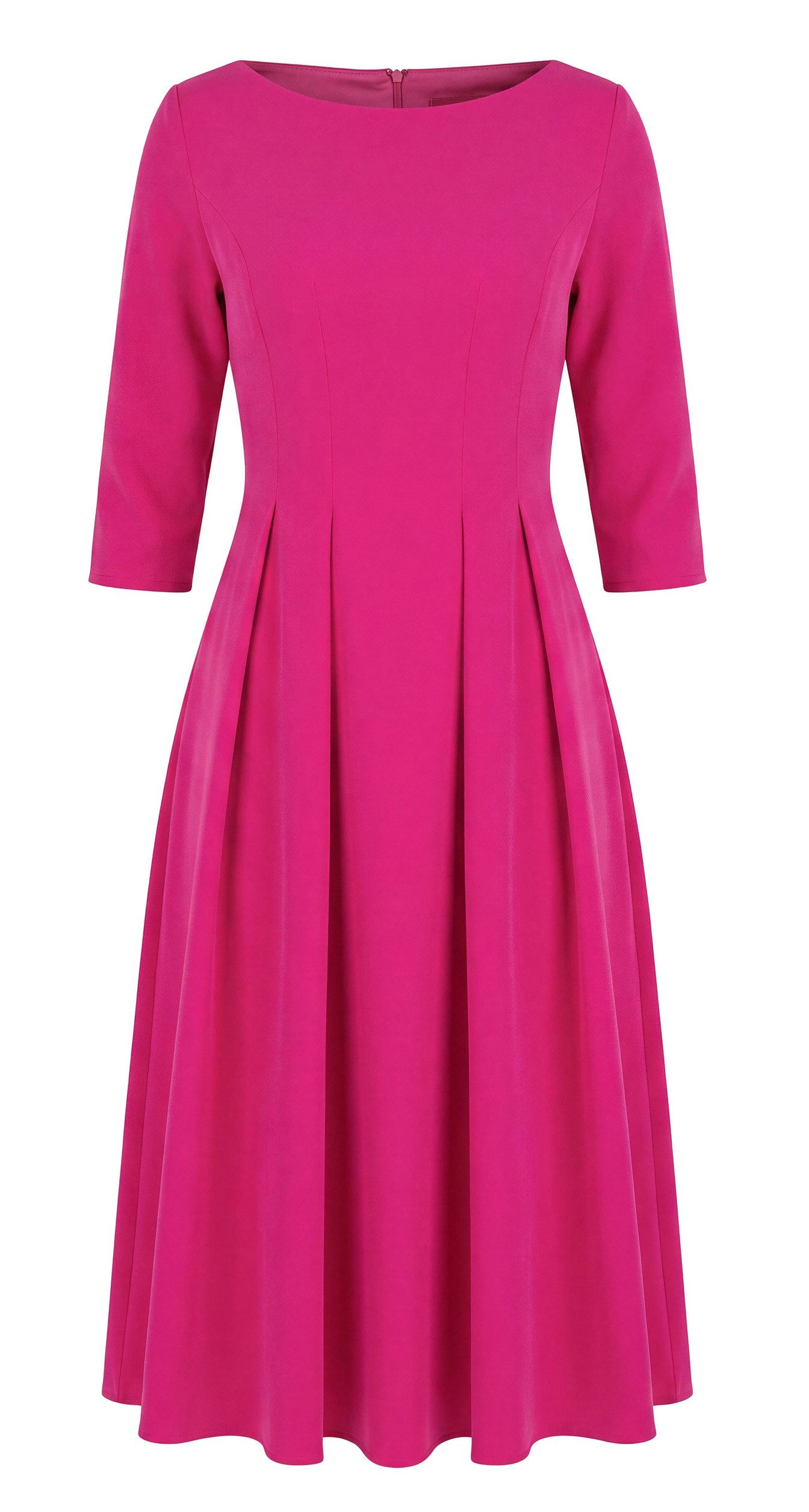 Awama Abendkleid mit ausgestelltem Rock und 3/4-Ärmeln