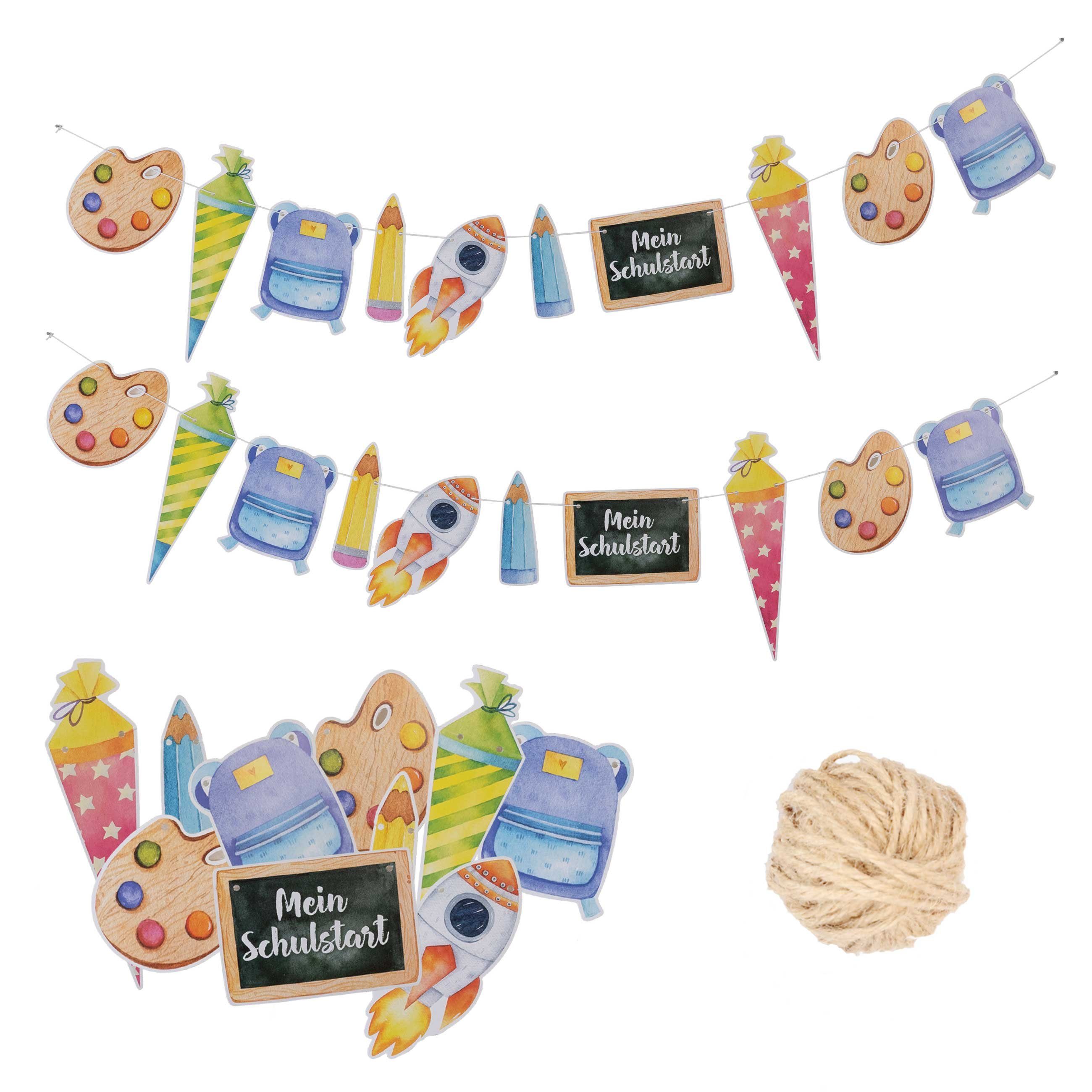 PAPIERDRACHEN Girlande Girlande zur Einschulung - in verschiedenen Designs erhältlich