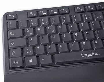 LogiLink LOGILINK Funktastatur- und Maus-Set ID0161, Slim Tastatur