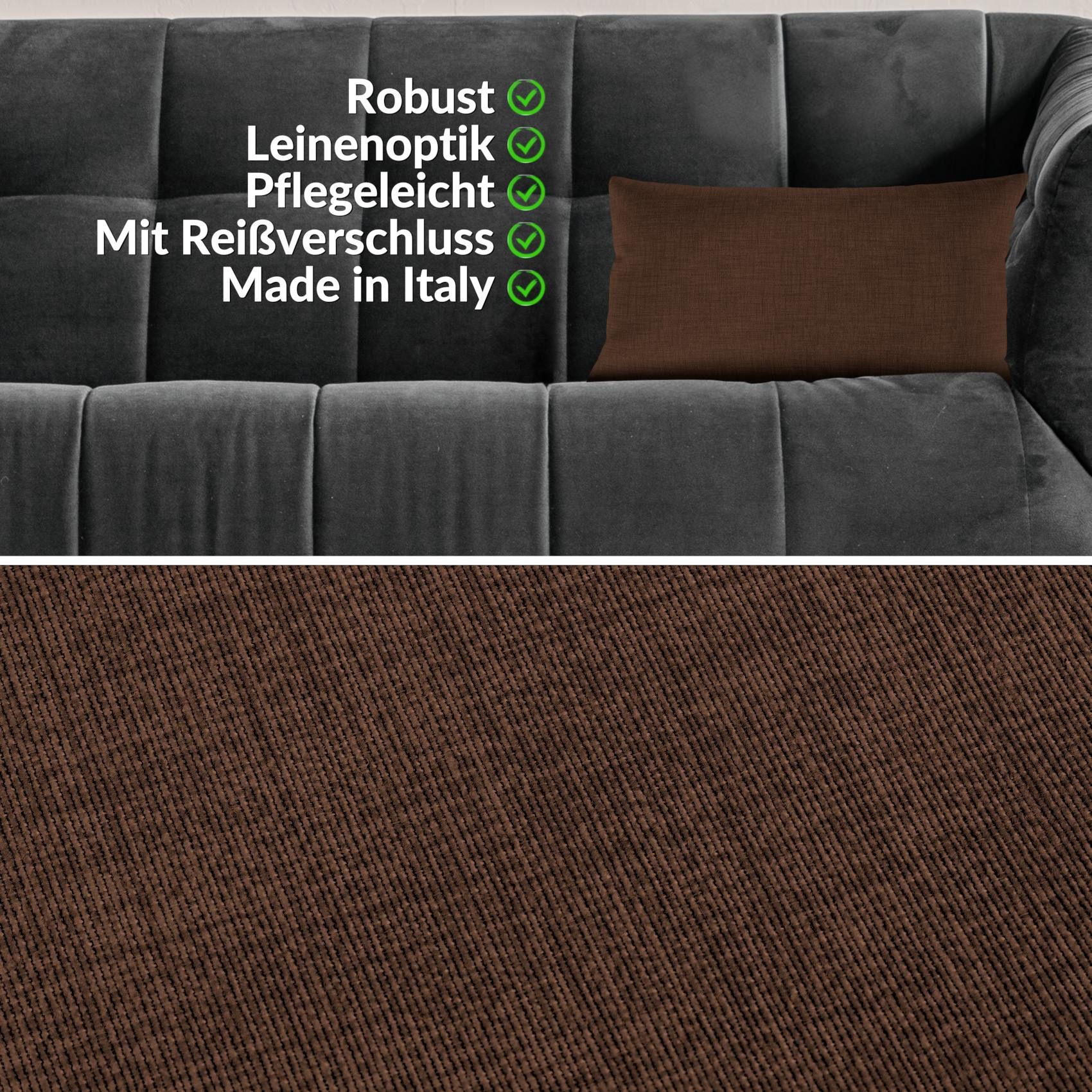 ANRO Dekokissen MrJack Kissenbezug Leinenoptik Deko Kissen Uni, Kissenbezug günstig online kaufen