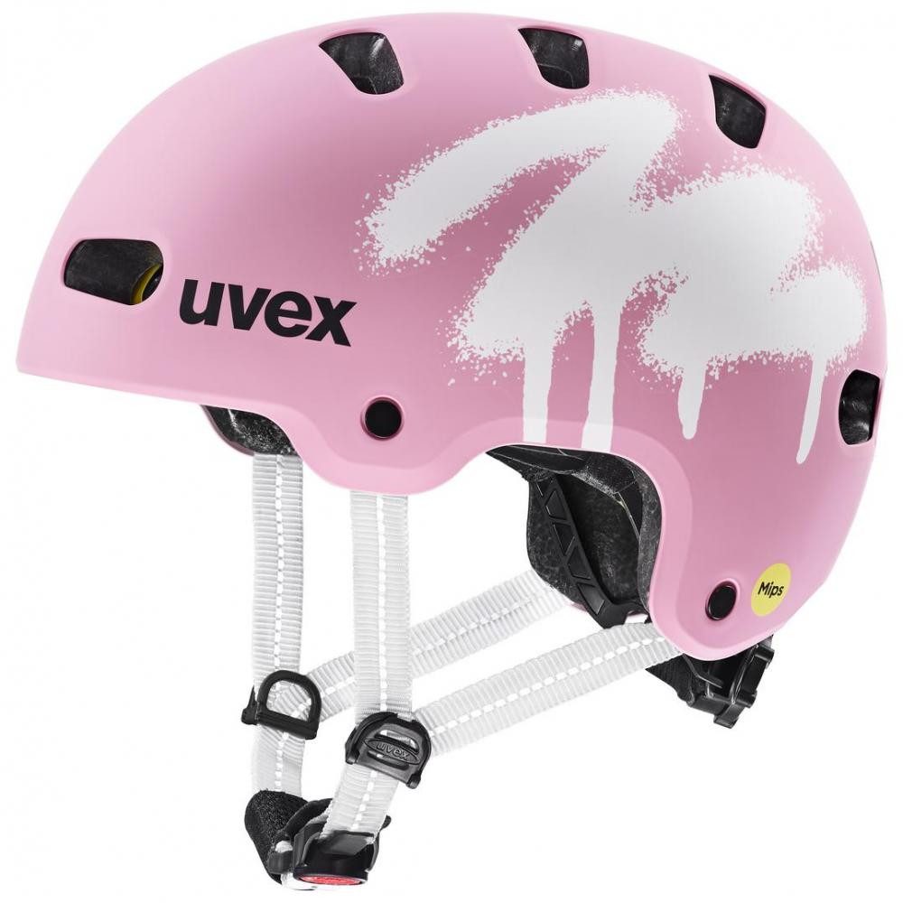 Uvex Kinderfahrradhelm uvex kid 4 style MIPS spray strawberry matt, 55-58